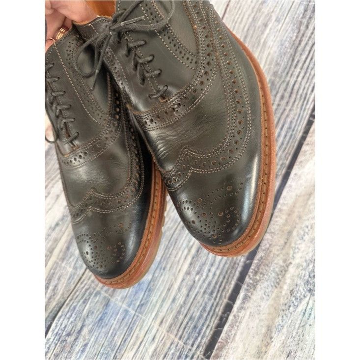 Allen Edmonds Allen Edmonds Men's Black Leather Wingtip Brogues - Classic Size US 12 / EU 45 - 5 Thumbnail
