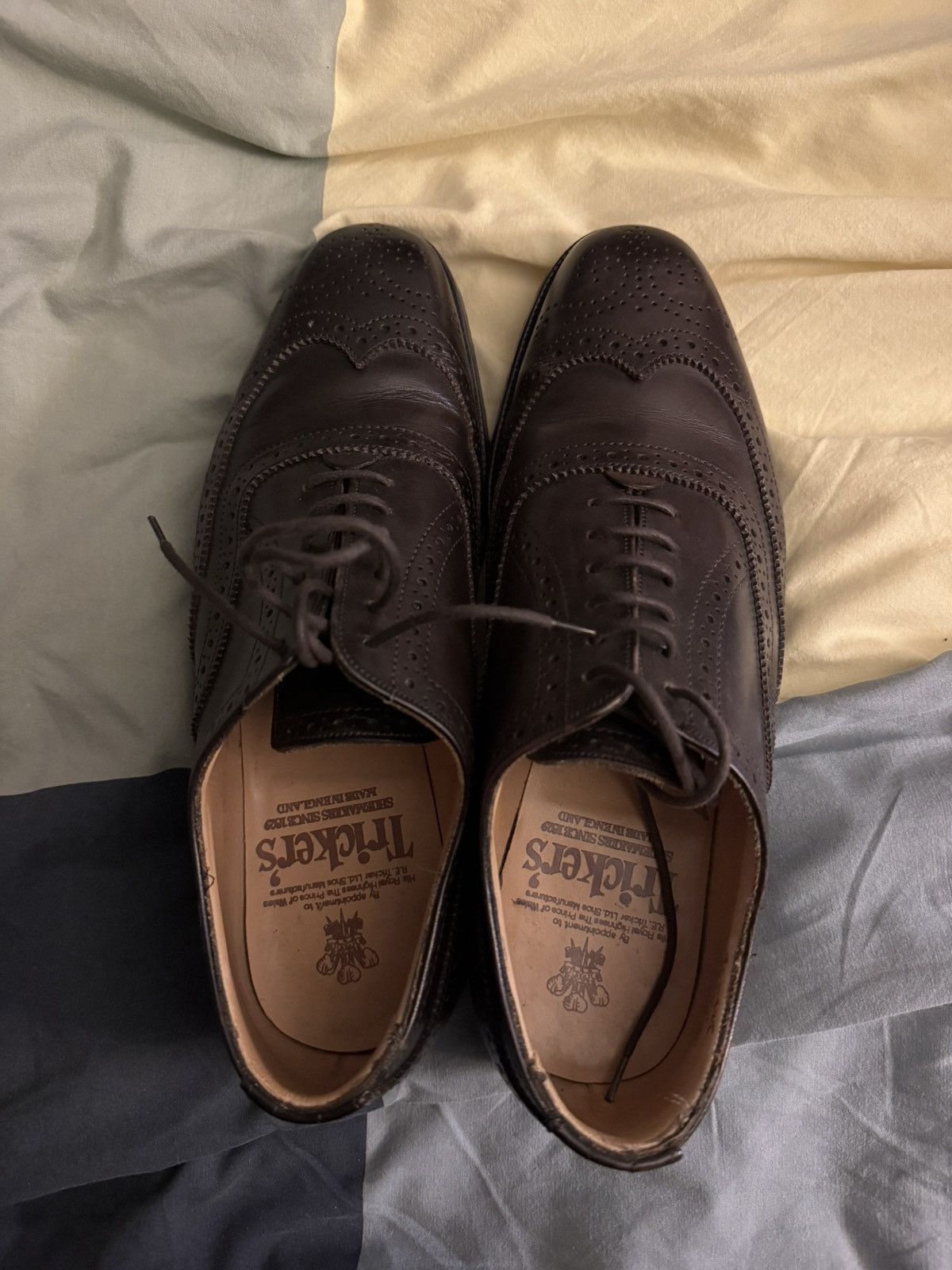 Tricker's Trickers Full Brogue Oxford Dress Shoes Size US 8.5 / EU 41-42 - 2 Thumbnail