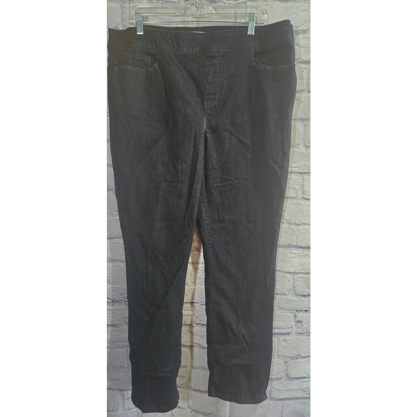 Other Croft & Barrow Dark Blue Flat Front Pull On Jeans 18 Stretch Size 40" / US 18 - 1 Thumbnail