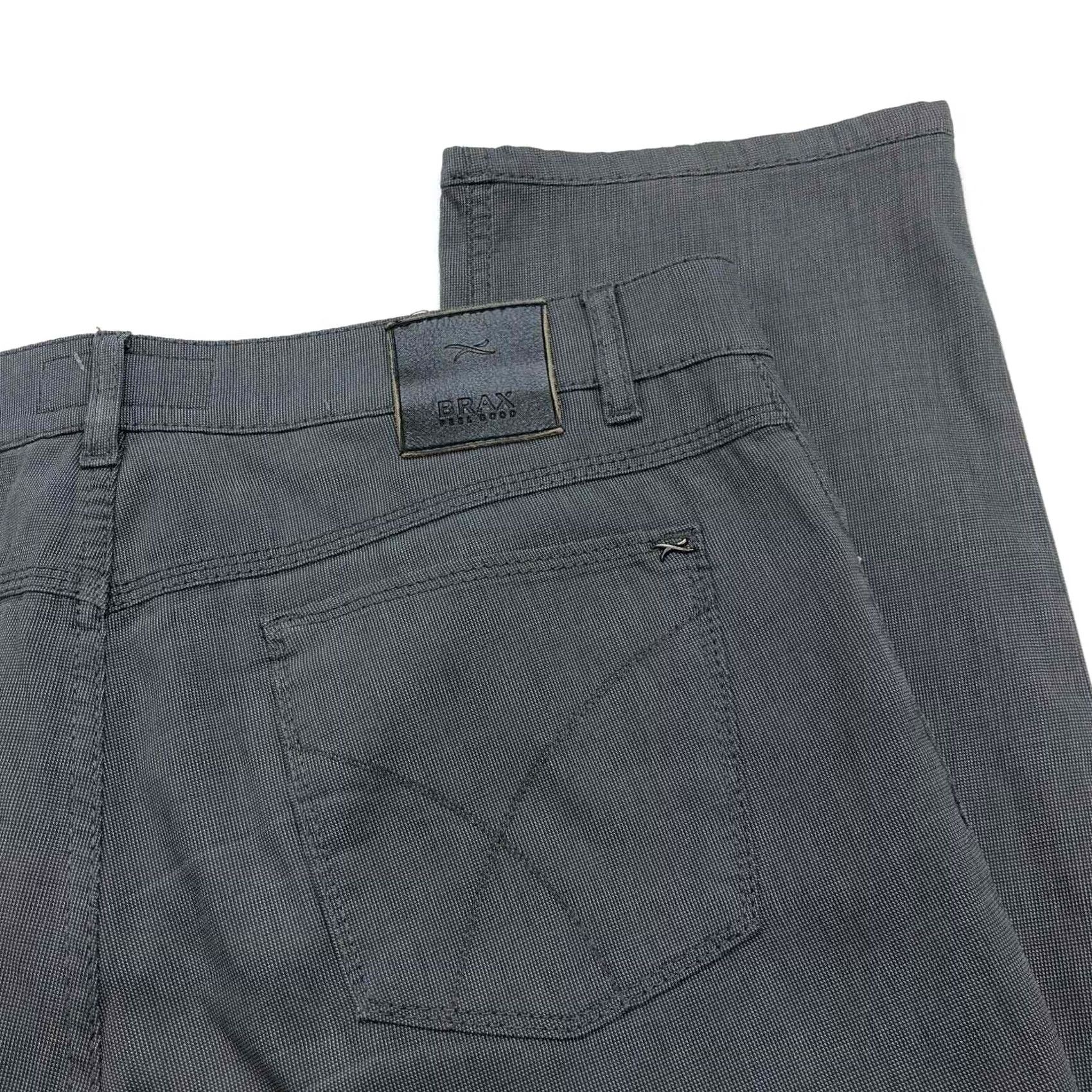 BRAX BRAX Cooper Regular 34x34 Flat Front Chino Pants Gray Mens Straight Leg Wide Belt Loops Pockets Dress Workwear Casual Formal 30L 35W 0 Size US 38 / EU 54 - 2 Thumbnail