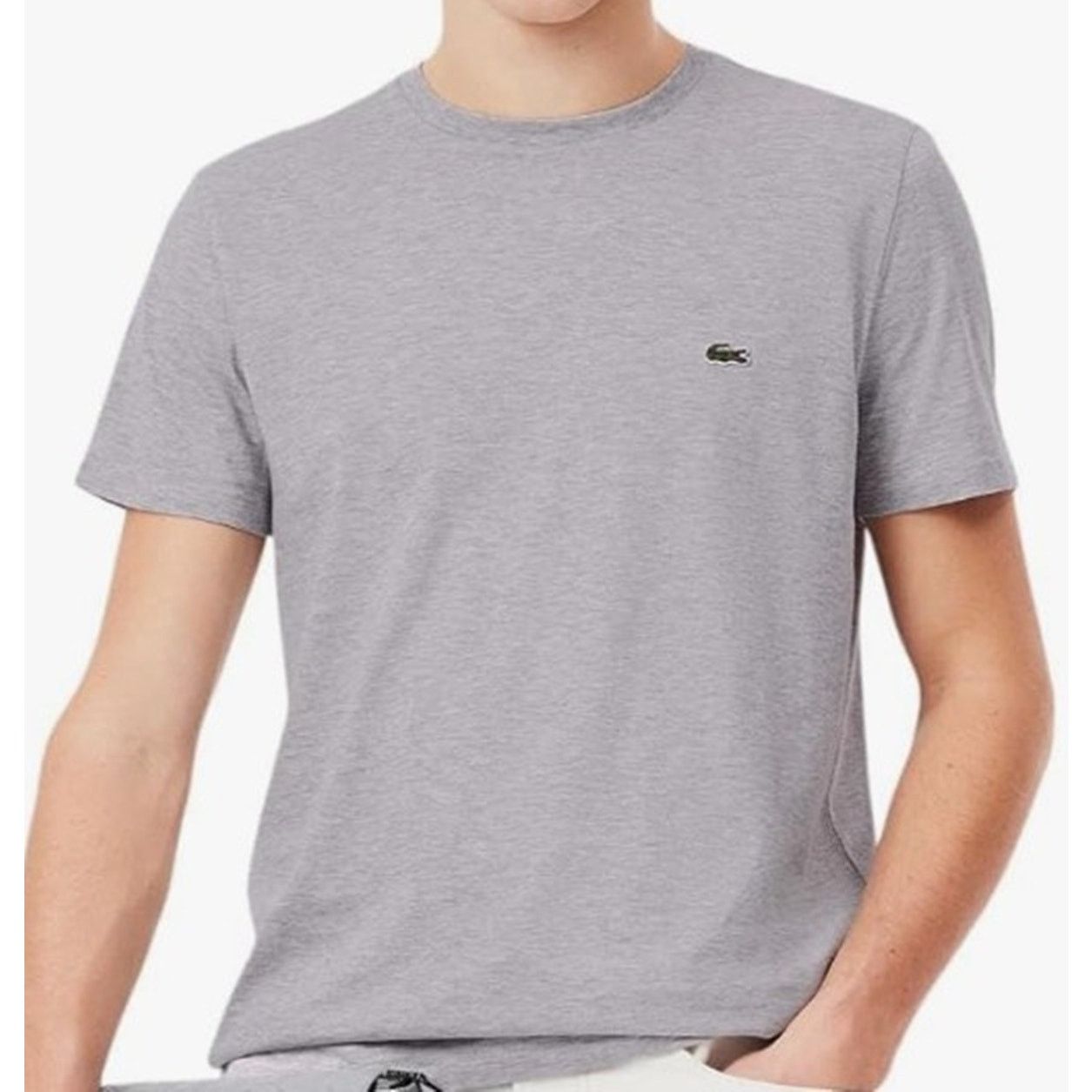 Lacoste Lacoste Men's Cotton Pima T-Shirt, Silver Grey Chine Small Size US S / EU 44-46 / 1 - 1 Thumbnail
