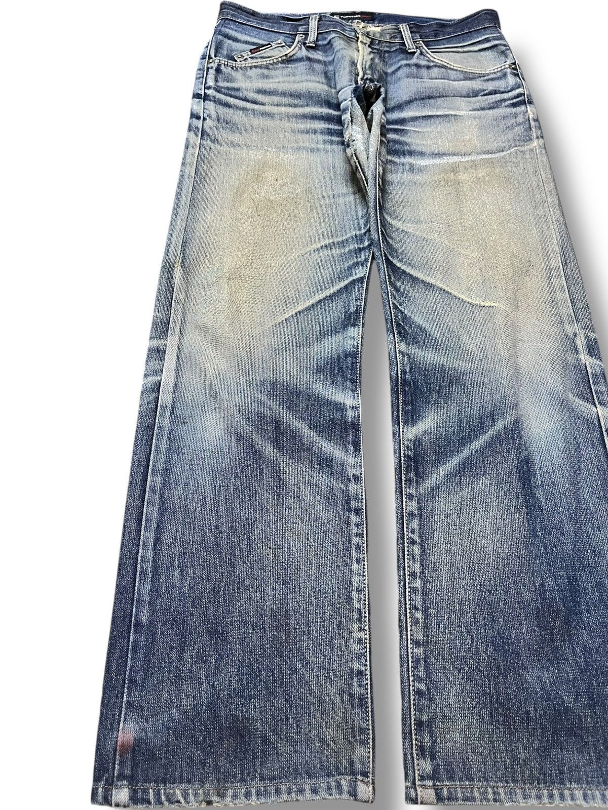 Edwin Vintage Edwin 502 E-Function Baggy Mudwash Whiskers Denim Size US 33 - 3 Thumbnail