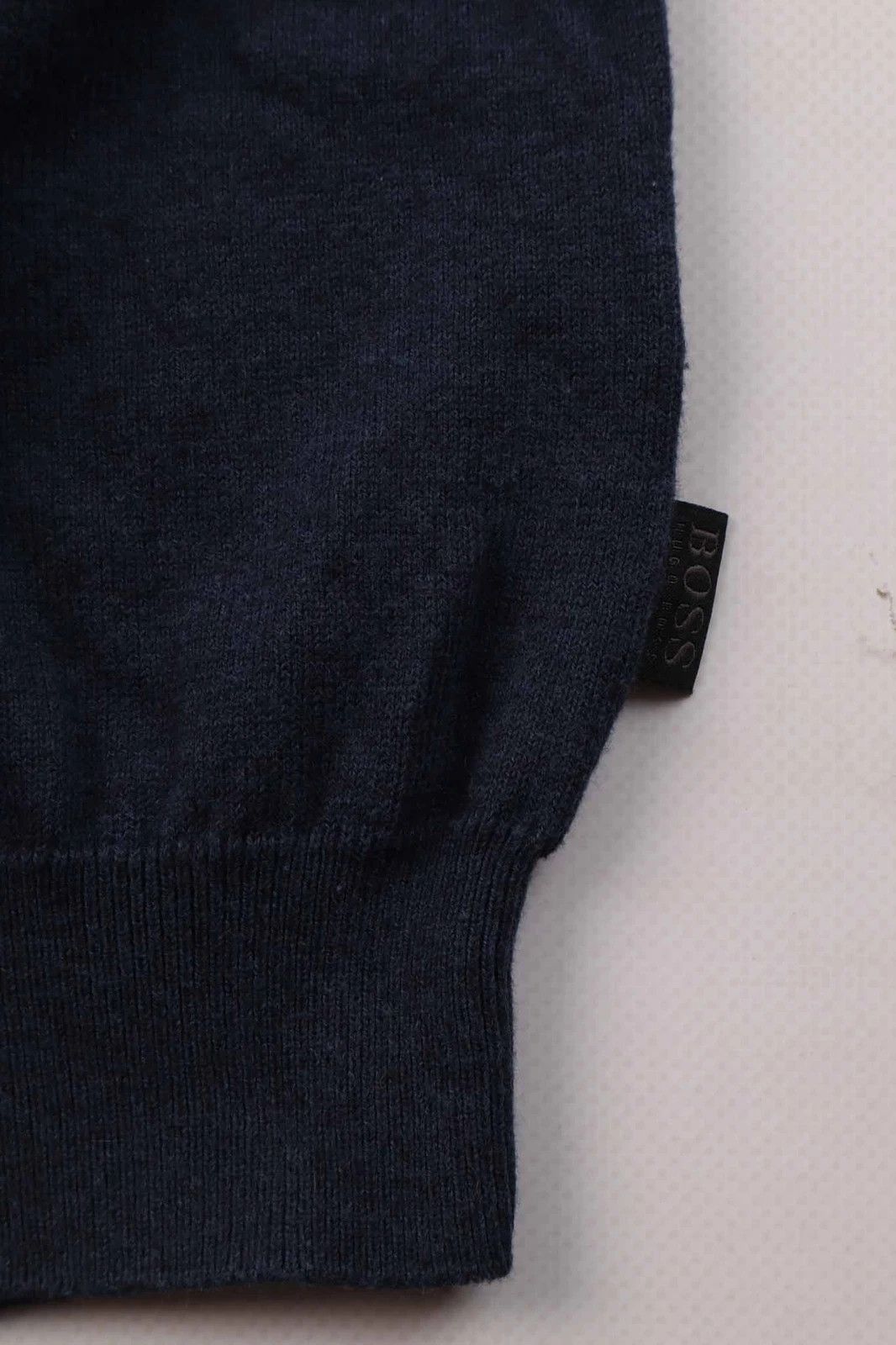 Hugo Boss Hugo Boss Dalven-1 Full Zip Mock Neck Knit Jumper Navy Blue Size US XL / EU 56 / 4 - 4 Thumbnail