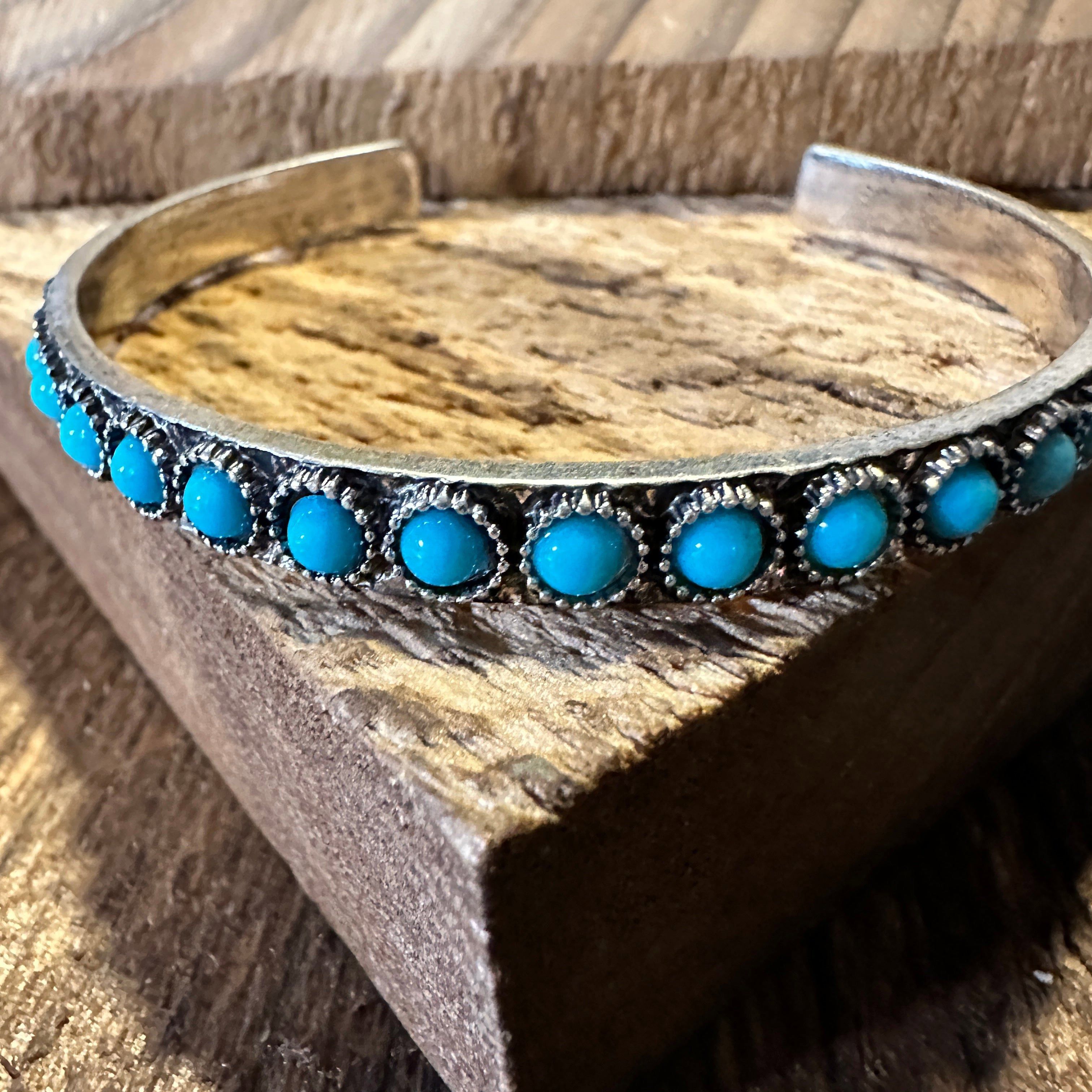 Other Southwestern Boho Vintage Turquoise Cowgirl Open Bangle with Size ONE SIZE - 6 Thumbnail