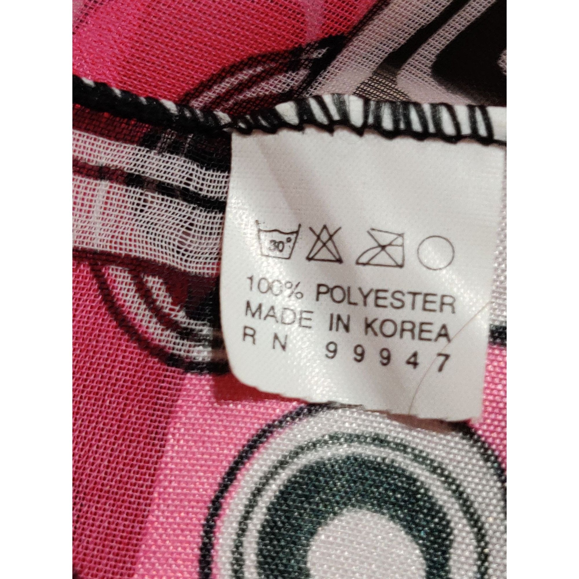 Other Womens Scarf Pink Black Geometric Print Lightweight Sheer Sq Size ONE SIZE - 8 Thumbnail
