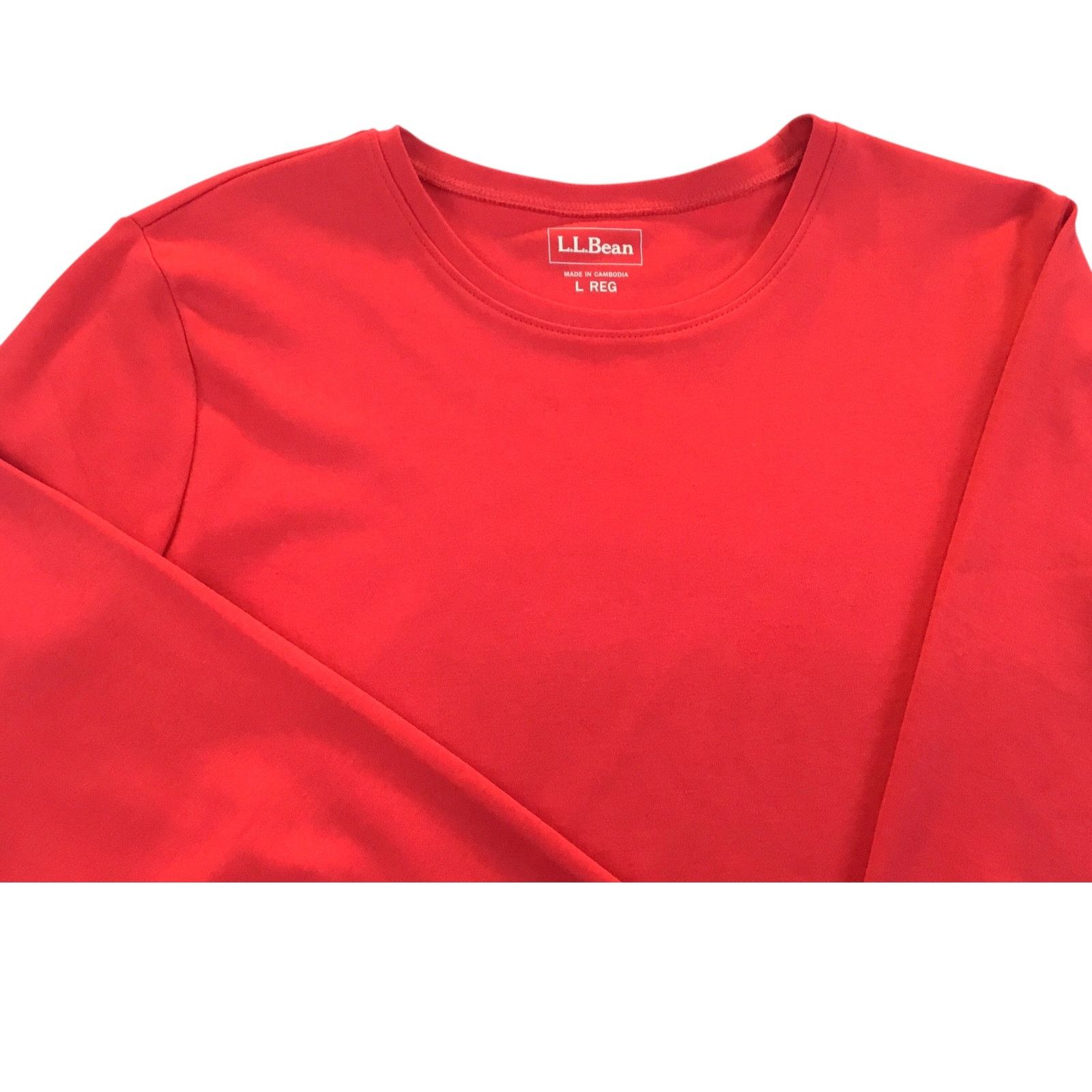 L.L. Bean L. L. Bean Ladies Long Sleeve T-Shirt Comfy 100% Cotton Red Size L / US 10 / IT 46 - 1 Thumbnail