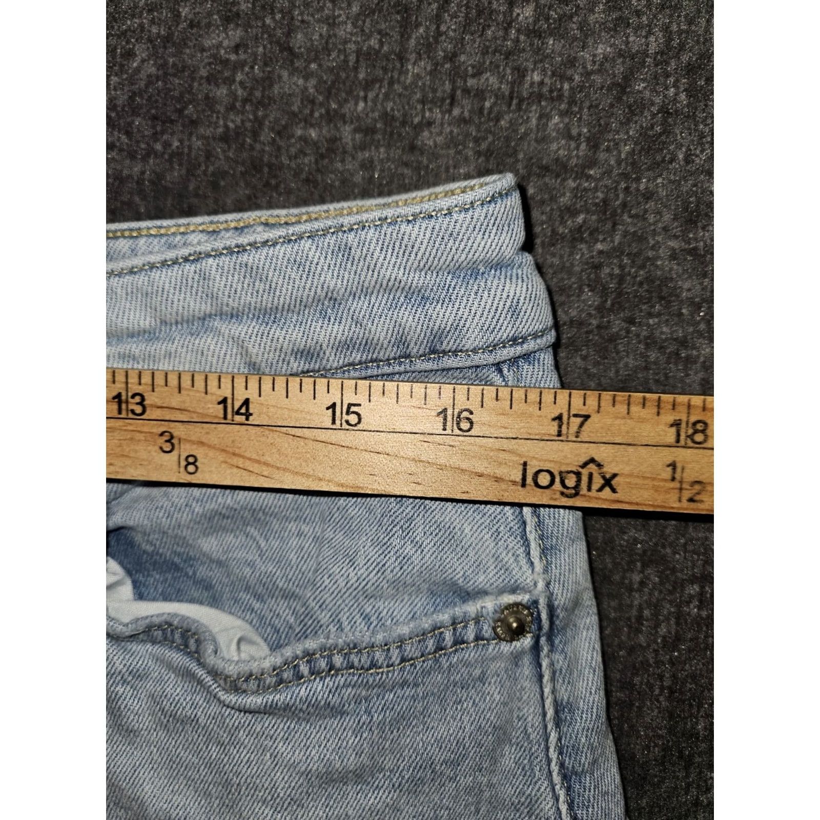 Ralph Lauren Lauren Ralph Shorts Womens 12 Blue Black Label Cut Off Women High Rise Stretch Size 34" / US 12 / IT 48 - 3 Thumbnail