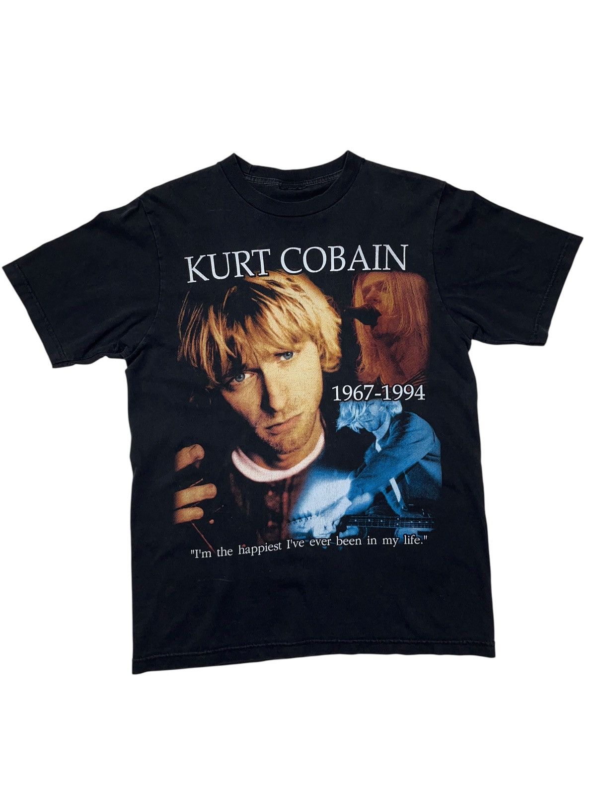 Nirvana Vintage 90s Nirvana Kurt Cobain Memorial The Happiest Shirt Size US M / EU 48-50 / 2 - 1 Thumbnail