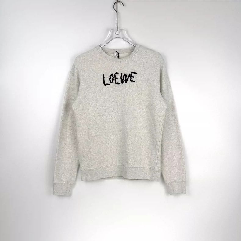 Loewe loewe Light gray woven logo sweatshirt 2506-Nextarrow Size US XS / EU 42 / 0 - 3 Thumbnail