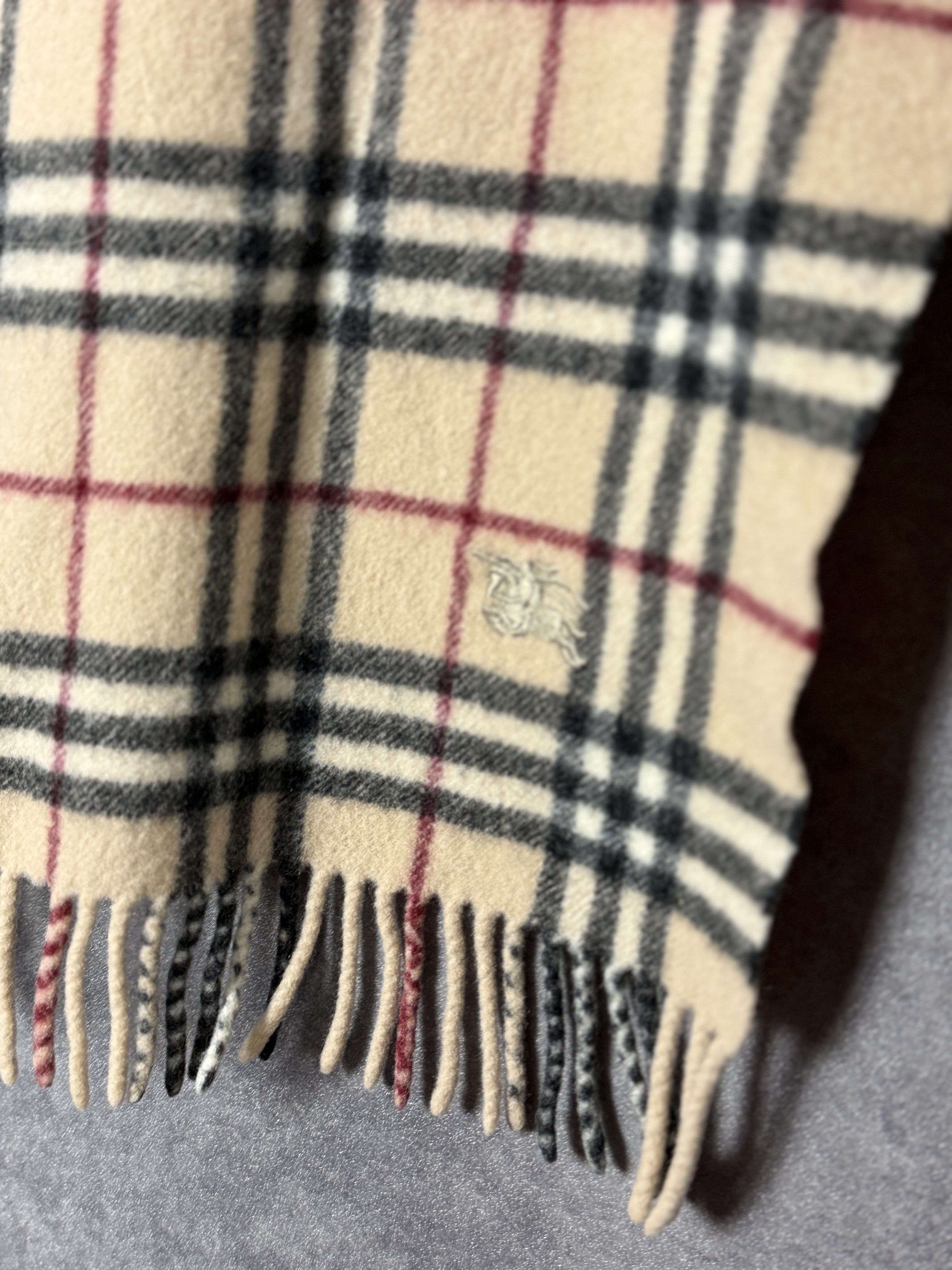 Burberry Burberry wool scarf Nova Check classic beige plaid Size ONE SIZE - 4 Thumbnail