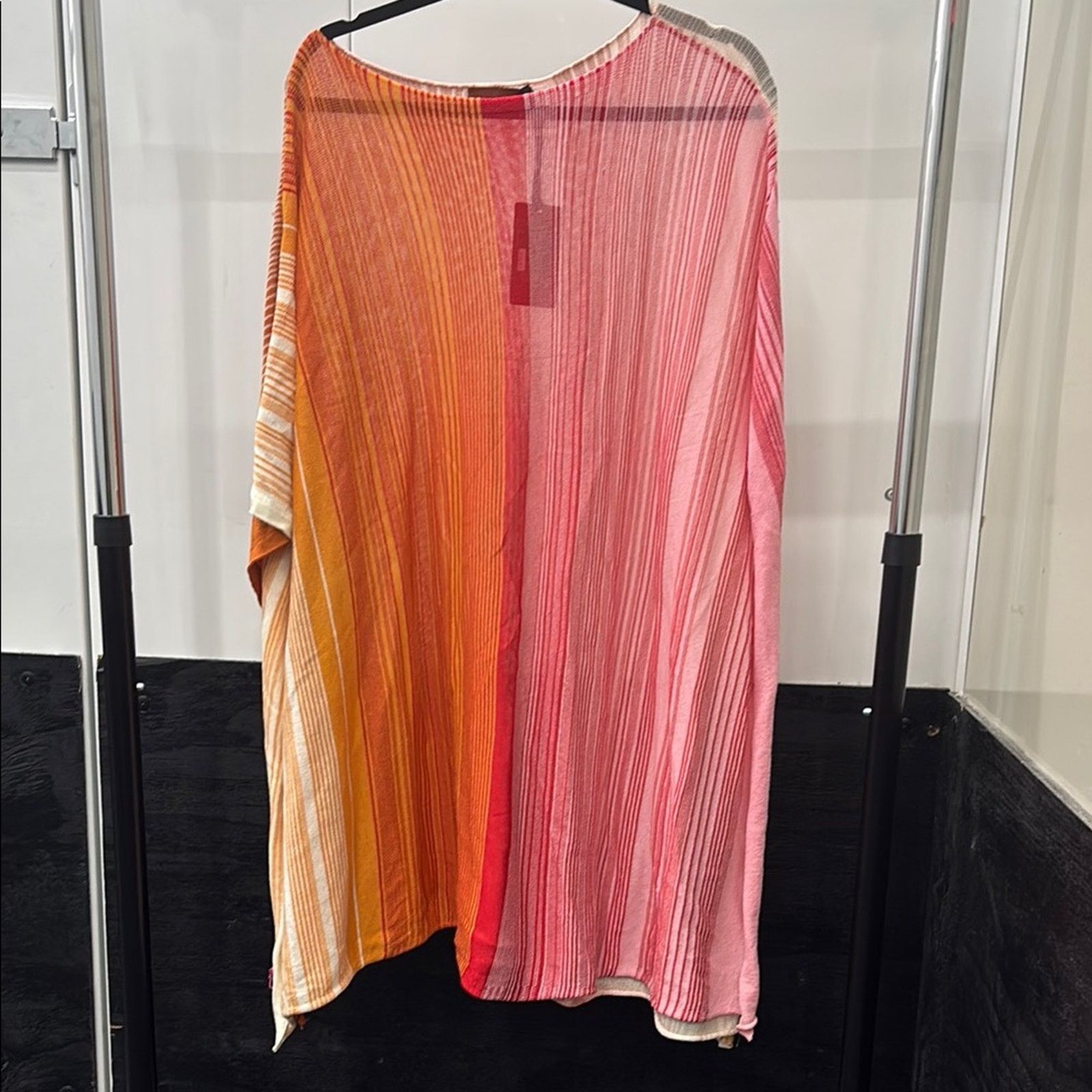 Missoni NWT Missoni Orange Pink Short Sleeve Pleated Blouse One Size Size ONE SIZE - 1 Thumbnail