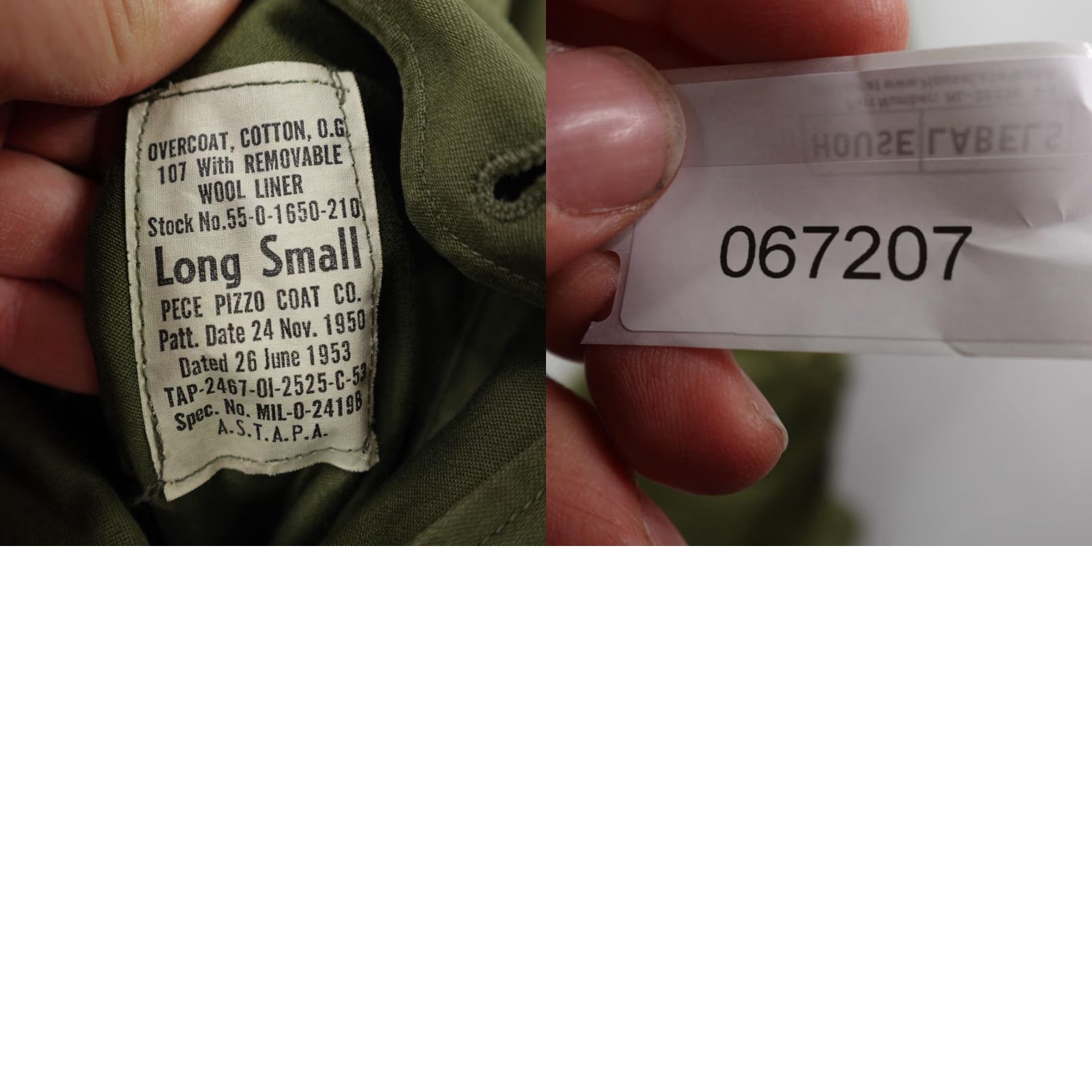 Vintage VINTAGE US Army Overcoat Small Long OG 107 Wool Liner Trench Coat Korean War 50s Size US S / EU 44-46 / 1 - 10 Thumbnail
