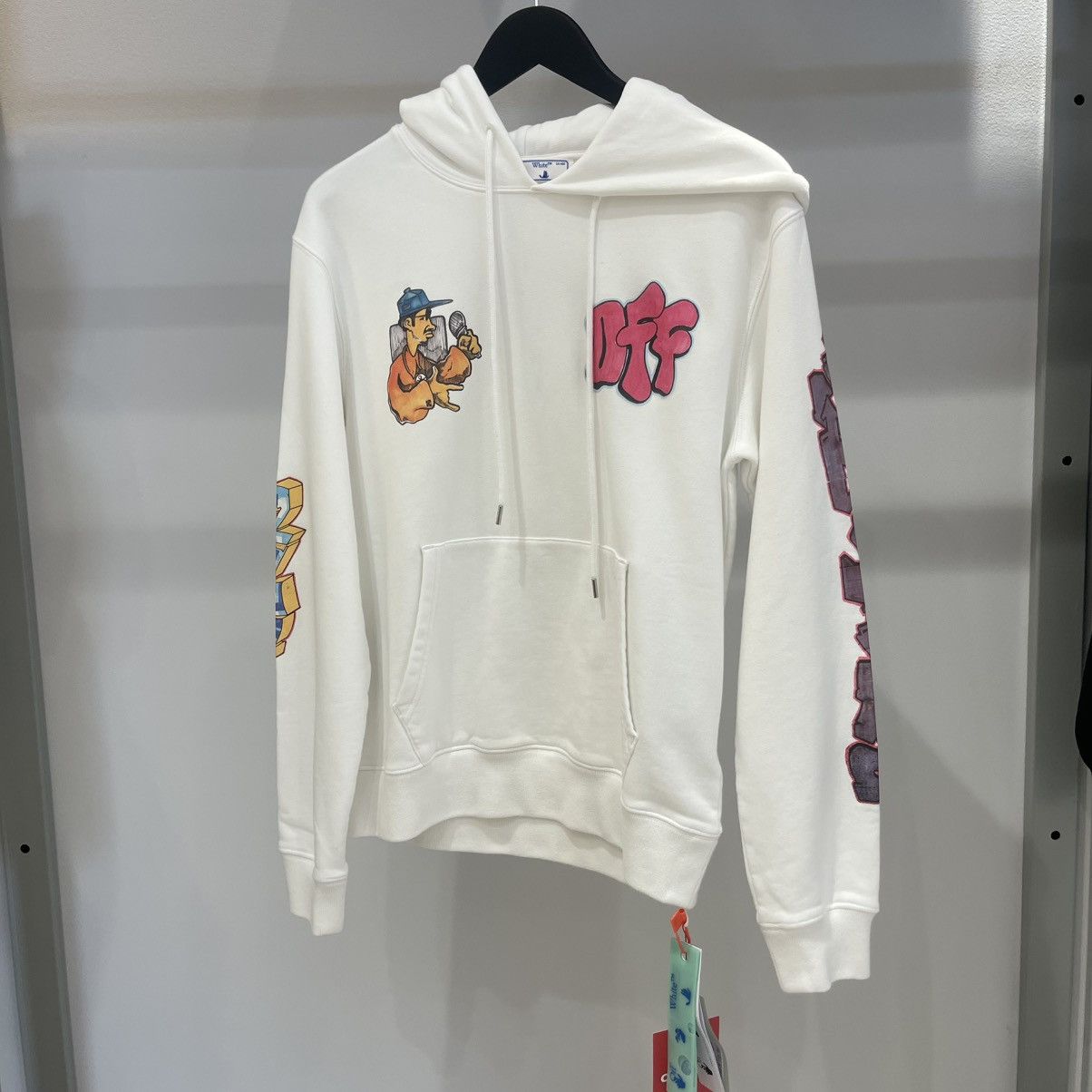 Off-White Off-White Graffiti Rapper Hoodie Size US S / EU 44-46 / 1 - 1 Thumbnail