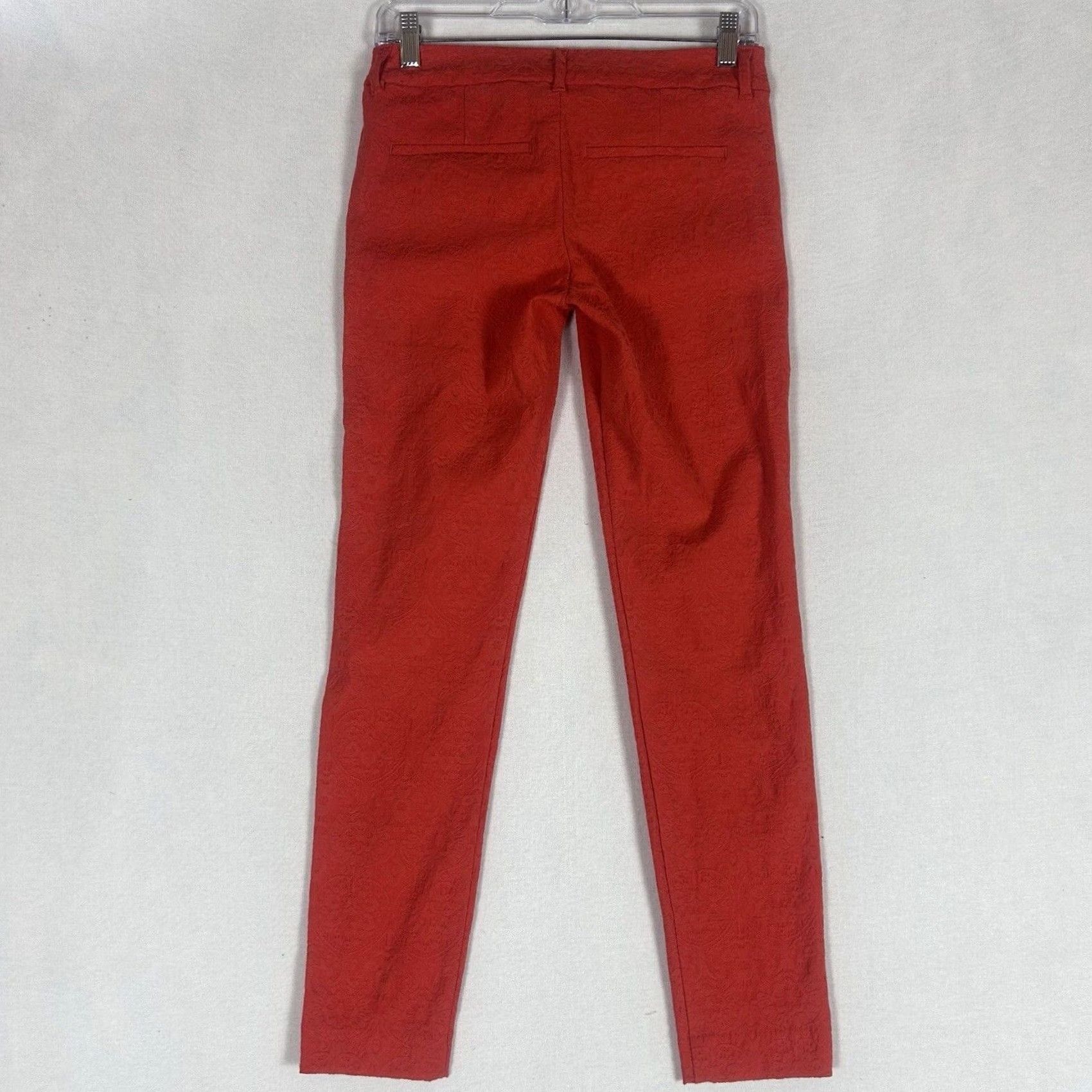 Old Navy Old Navy Pixie Work Pants Womens Size 0 Regular Orange Textured Workwear Office Crop Ankle Pants Womens Size 25" / US 0 / IT 36 - 5 Thumbnail