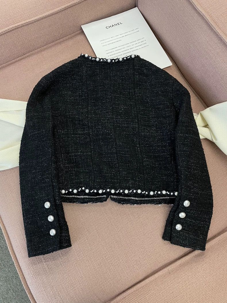 Chanel Chanel 25P classic black pearl jacket Size M / US 6-8 / IT 42-44 - 4 Thumbnail