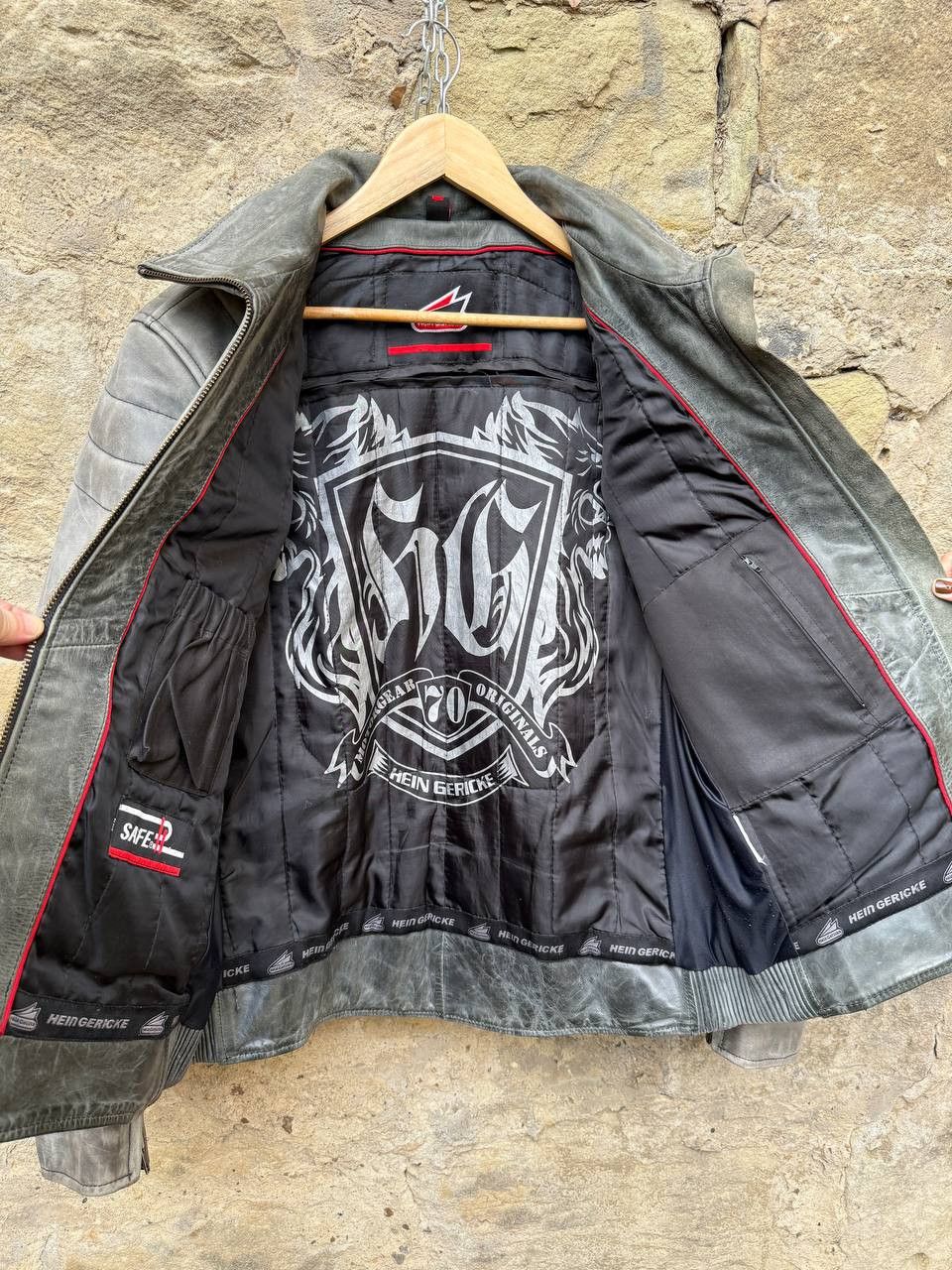 Hein Gericke Hein Gericke Distressed Moto Leather Biker Jacket Cafe Racer Size US L / EU 52-54 / 3 - 12 Thumbnail