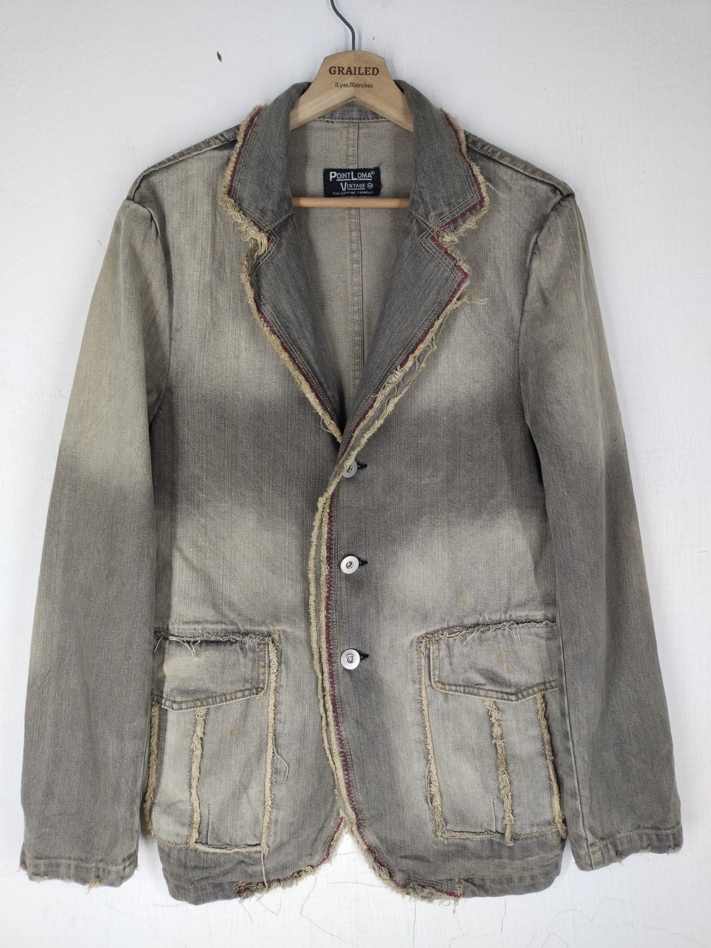 If Six Was Nine × Vintage Vintage Point Loma Denim Distressed Faded Jacket Rare Size US M / EU 48-50 / 2 - 1 Thumbnail
