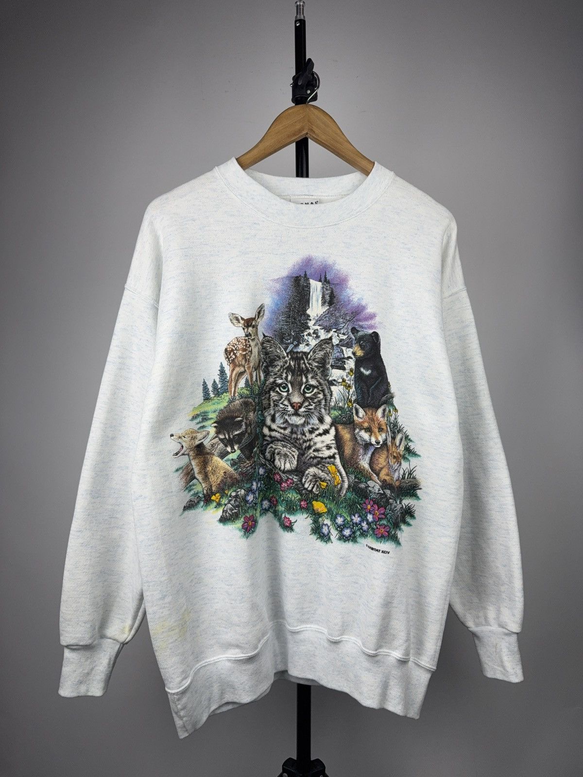 Habitat Vintage Retro 1994 USA Wildlife Animal Graphic Sweatshirt Size US L / EU 52-54 / 3 - 1 Thumbnail
