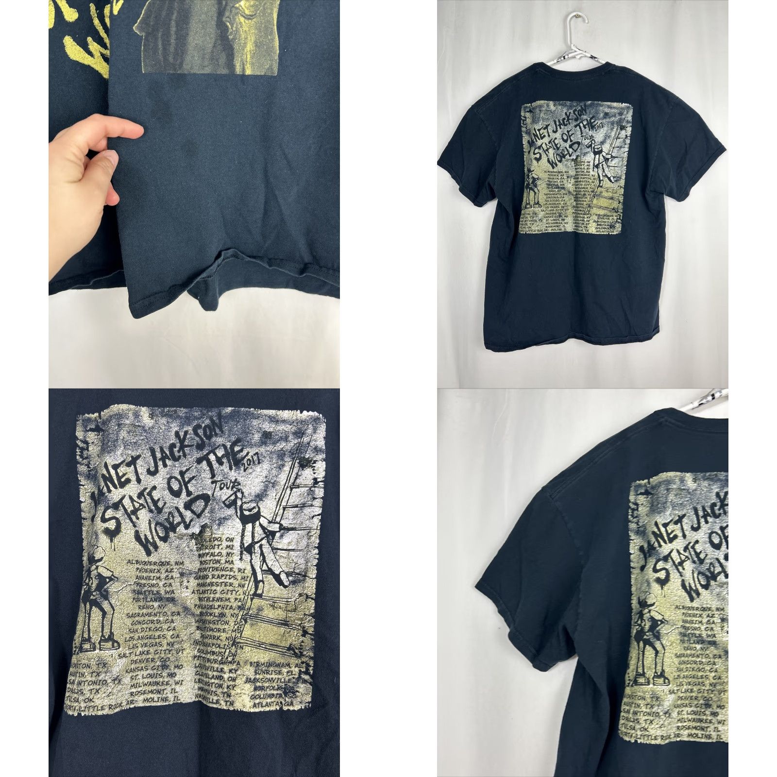Vintage VINTAGE Janet Jackson 2017 State Of the World Tour Shirt Large Concert R&B Black Size US L / EU 52-54 / 3 - 8 Thumbnail