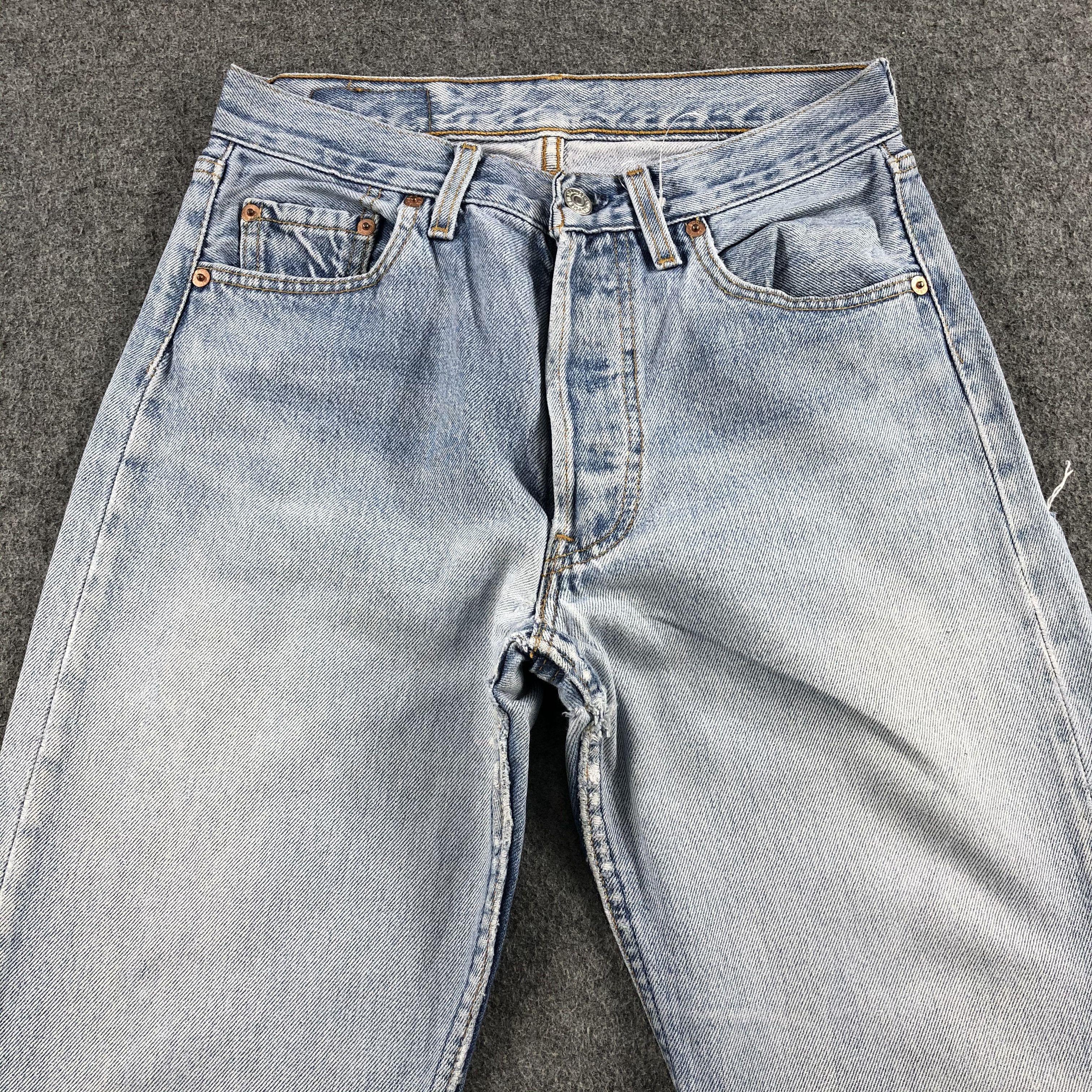 Levi's Vintage 90s Distress Levis 501 Jeans-J1408 Size US 28 / EU 44 - 3 Thumbnail