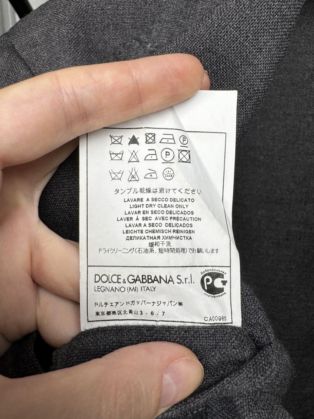 Dolce & Gabbana Dolce & Gabbana grey wool distressed made in Italy blazer Size 36R - 12 Thumbnail