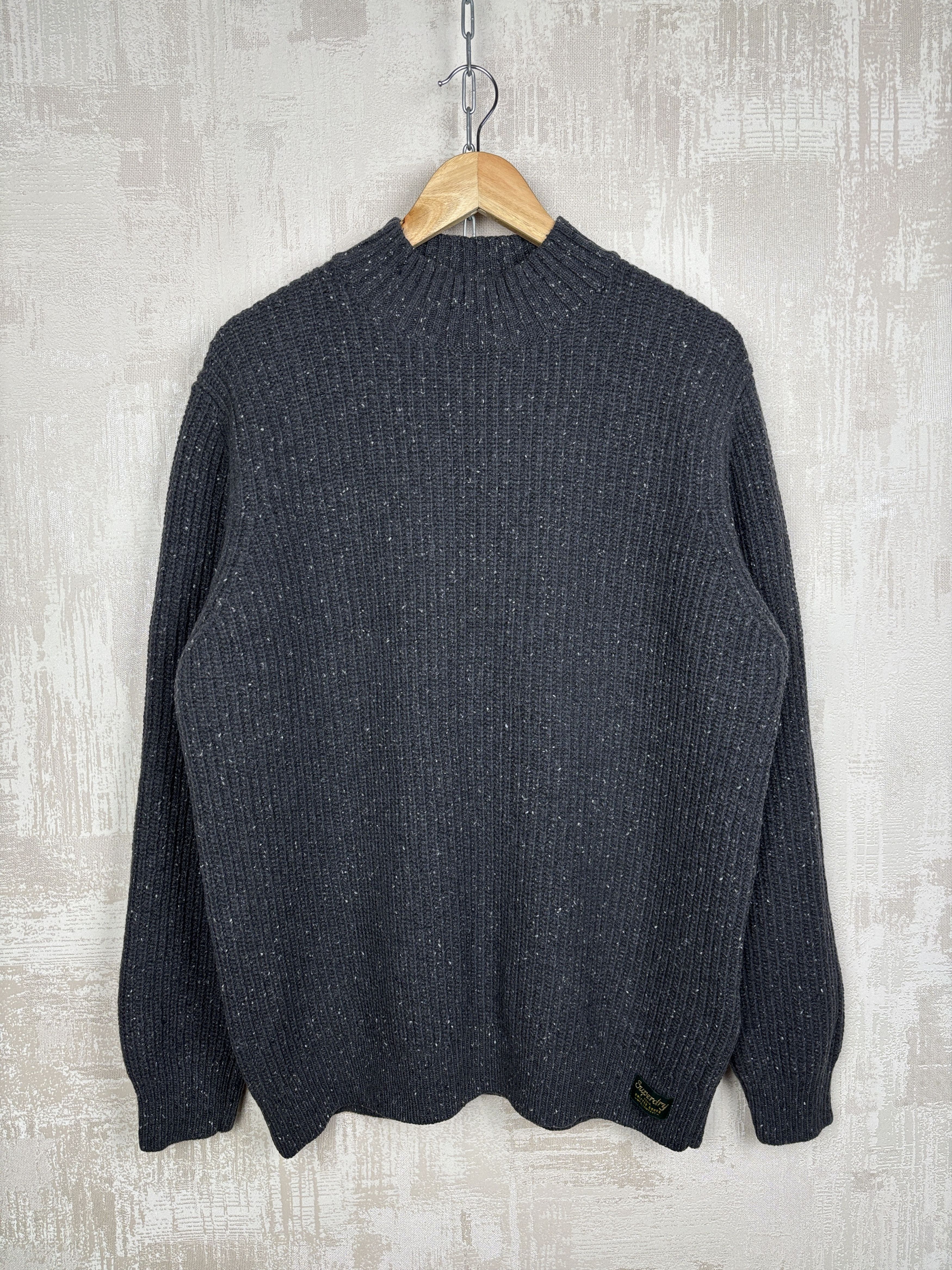 Superdry SuperDry Wool Blend Mock Neck Knit Sweater size fits like XL Size US XL / EU 56 / 4 - 1 Thumbnail