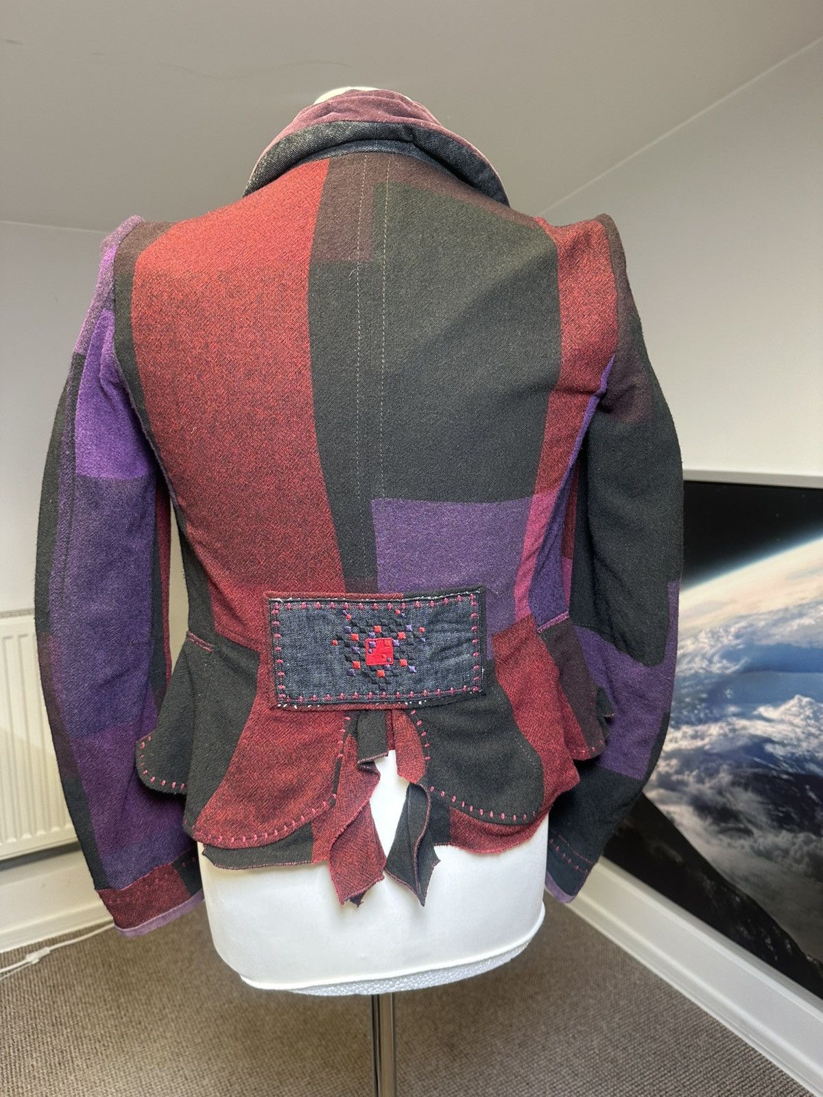 Marithe + Francois Girbaud Marithé + François Girbaud Patchwork Blazer, Avant-Garde Y2K Size S / US 4 / IT 40 - 5 Thumbnail