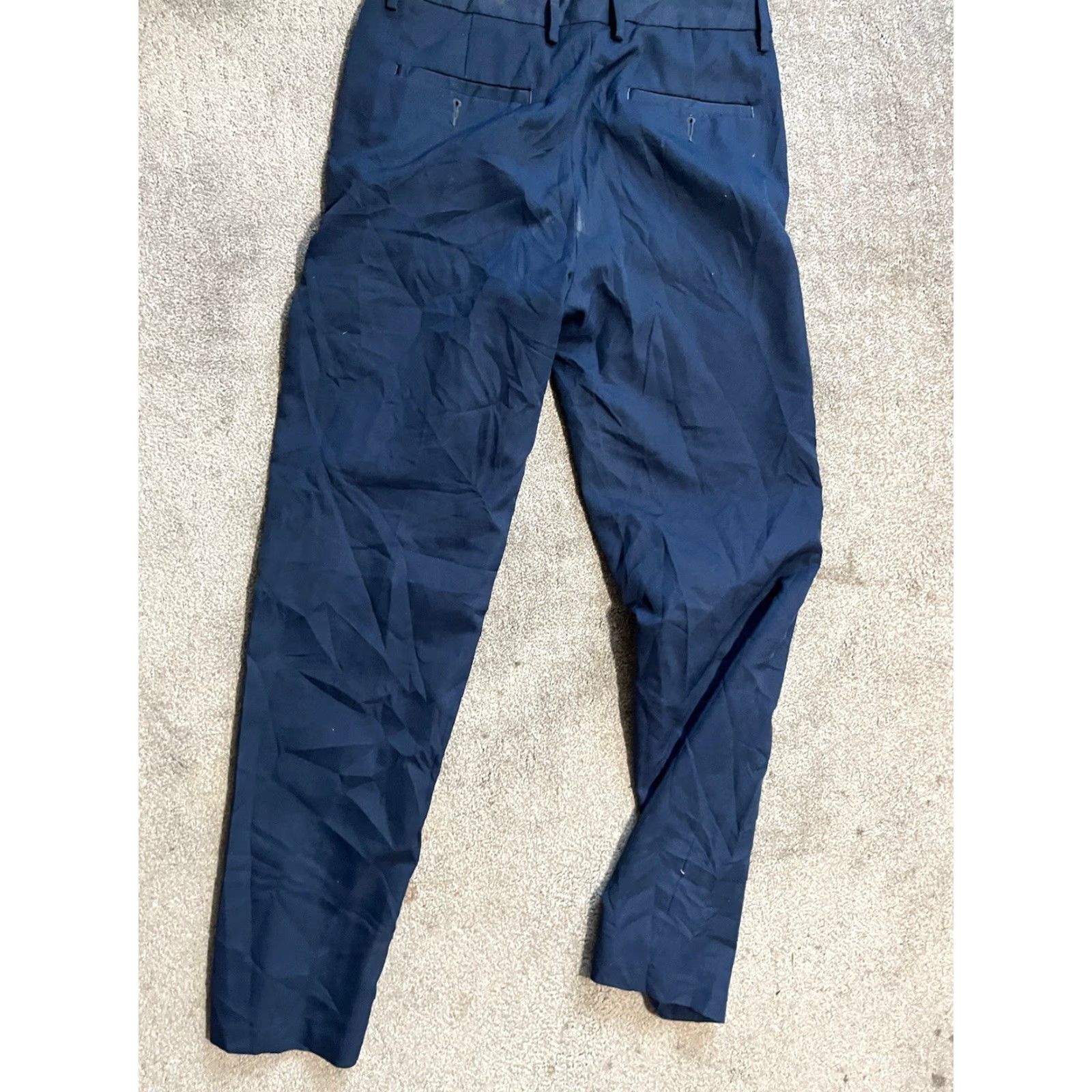 Kenneth Cole KENNETH COLE flat front PANTS 32x32 Blue Solid Dress Pants Size US 32 / EU 48 - 3 Thumbnail
