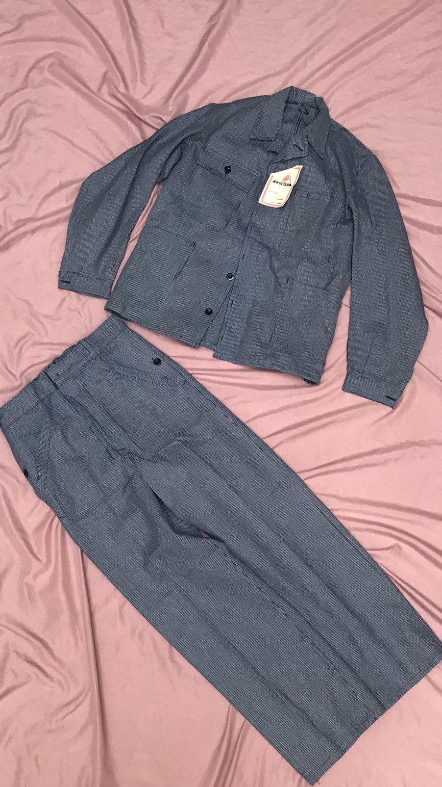 Other SELVEDGE CHORE PANTS , HIKORI LIKE FABRIC Size US 30 / EU 46 - 2 Thumbnail