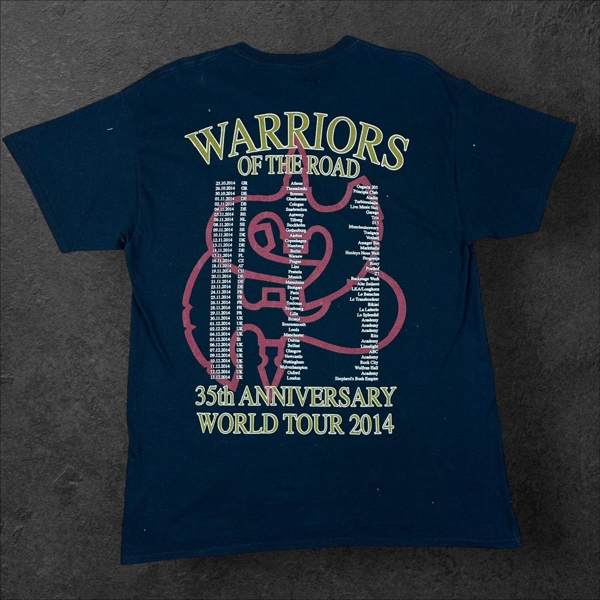 Band Tees × Vintage Saxon Warriors Of The Road 35th Anniversary World Tour 2014 Size US L / EU 52-54 / 3 - 2 Thumbnail