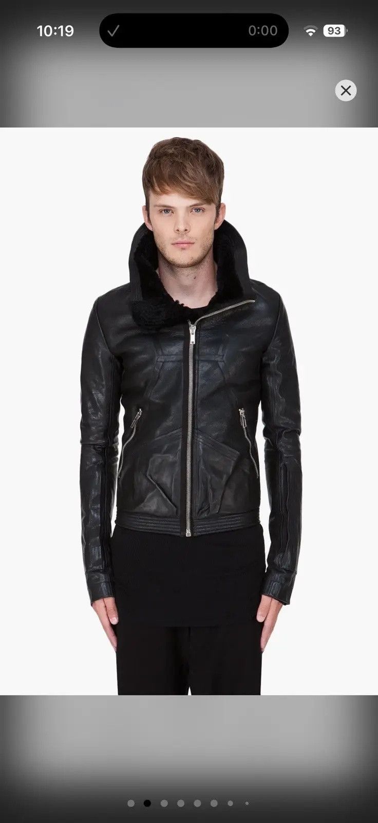 Rick Owens Rick Owens 2012 Mountain Leather Jacket with fur lining Size US M / EU 48-50 / 2 - 9 Thumbnail