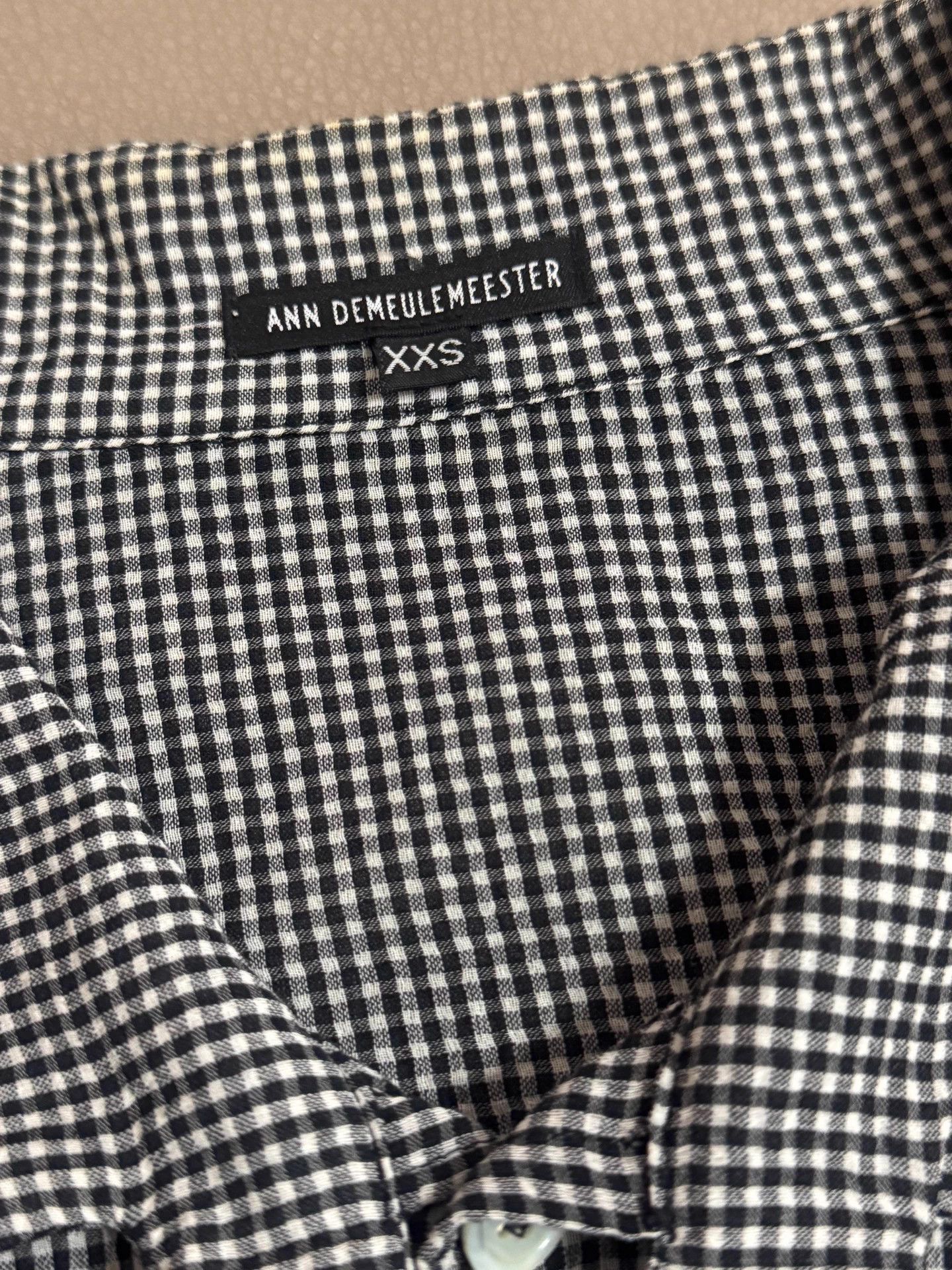 Ann Demeulemeester AnnDemeulemeester Black White Plaid Sheer Unisex XXS Size US XXS / EU 40 - 5 Thumbnail