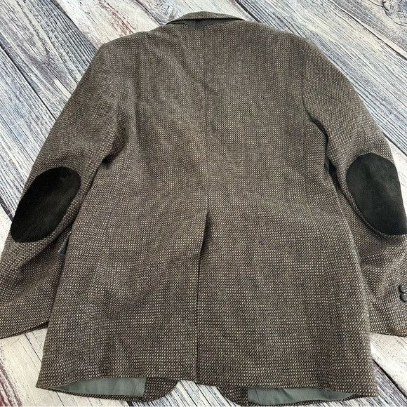 Vintage Vintage Ejoven Wool Men's Textured Blazer With Suede Elbow P Size 42R - 4 Thumbnail