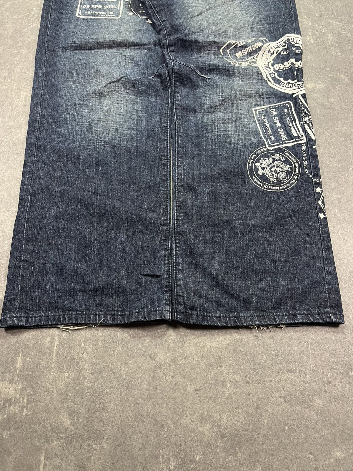 Akademiks 2000s Y2K Akademiks Washed Mega Baggy Denim Jeans 38 Size US 38 / EU 54 - 6 Thumbnail