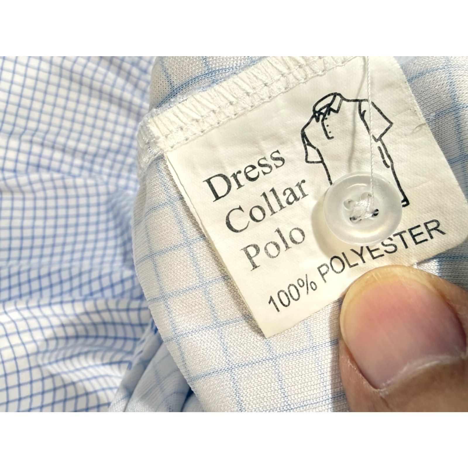 Vintage VINTAGE? (No) — Collars & Co Shirt Mens XL Blue White Check Dress Collar Polo Short Sleeve Size US XL / EU 56 / 4 - 6 Thumbnail