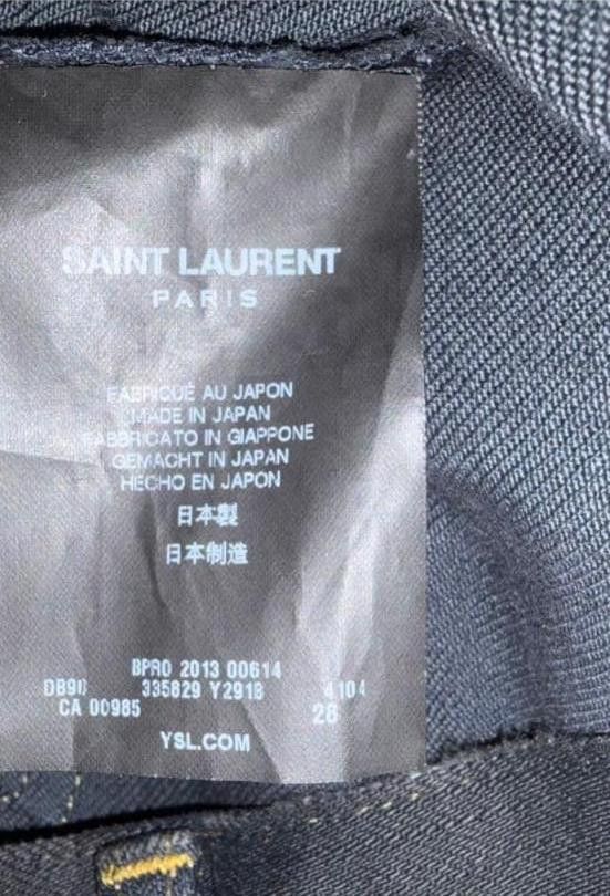 Saint Laurent Paris Saint Laurent Paris Oil Spill Distressed Skinny Jeans Size US 28 / EU 44 - 4 Thumbnail