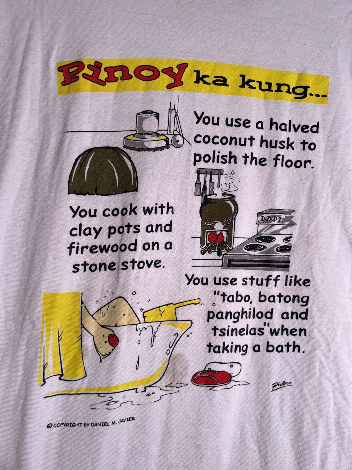 Vintage 90's 2000's Y2K Vintage Pinoy Ka Kung Filipino Tagalog Shirt Size US L / EU 52-54 / 3 - 4 Thumbnail