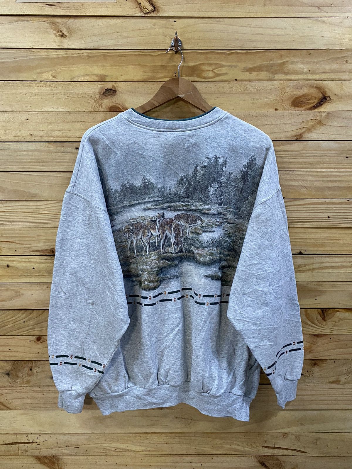 Habitat × Vintage Vintage art unlimited wolf sweatshirt Size US XL / EU 56 / 4 - 2 Thumbnail