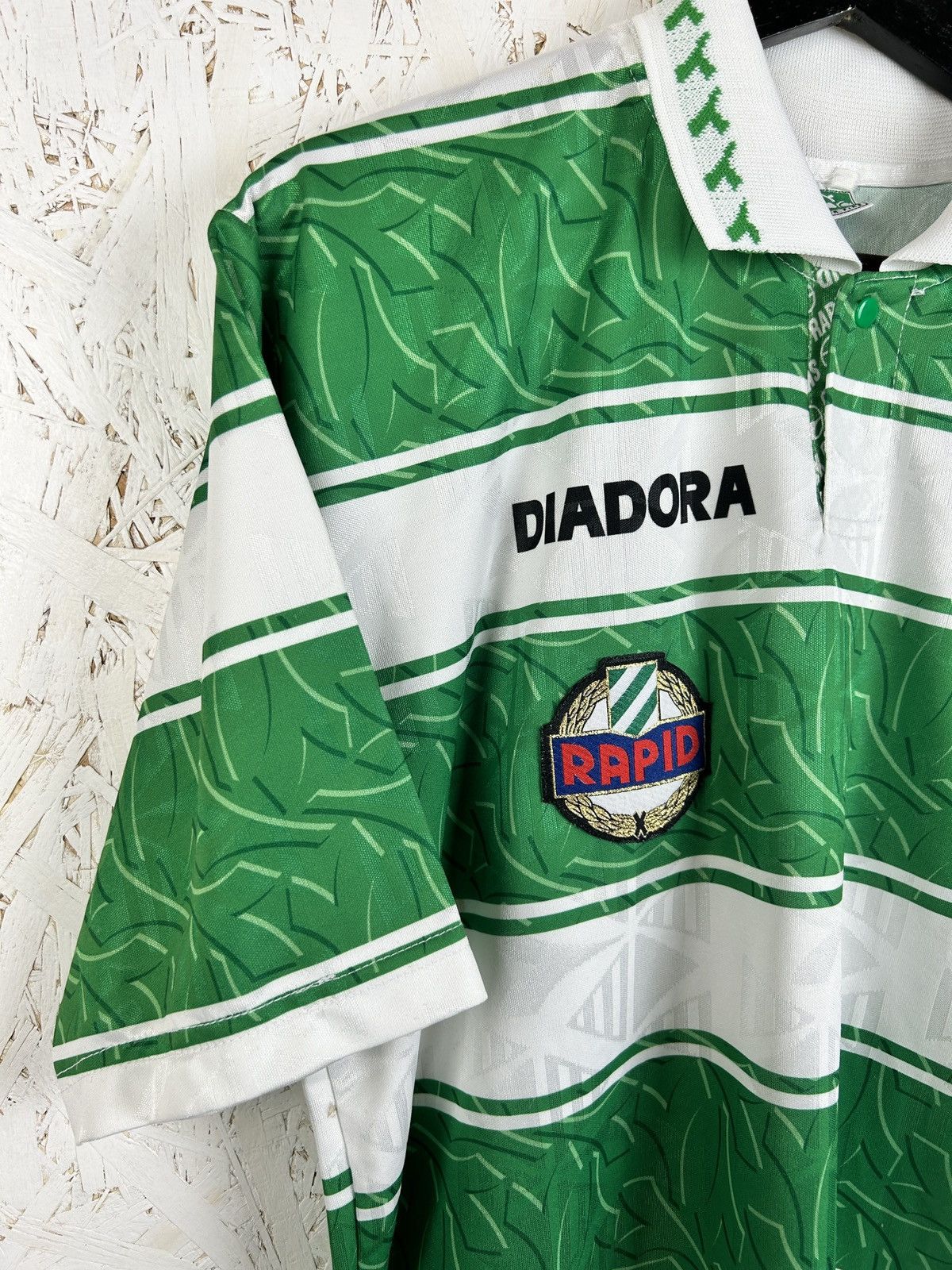 Diadora 90s Vintage Diadora SK Rapid Wien 1995/96 Home Kit Jersey Size US M / EU 48-50 / 2 - 2 Thumbnail