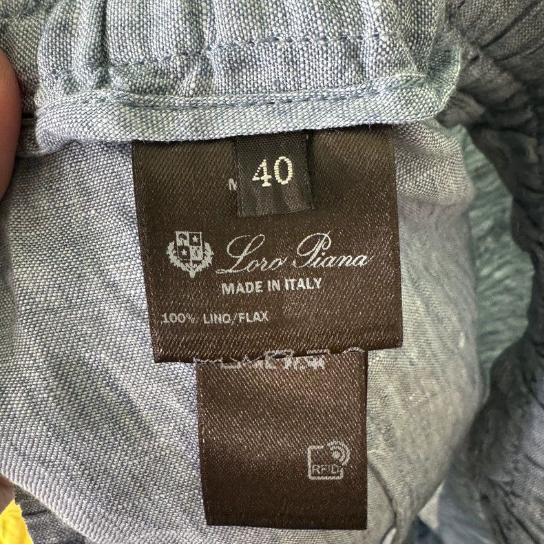 Loro Piana LORO PIANA Gray linen shorts Size 26" / US 2 / IT 38 - 4 Thumbnail