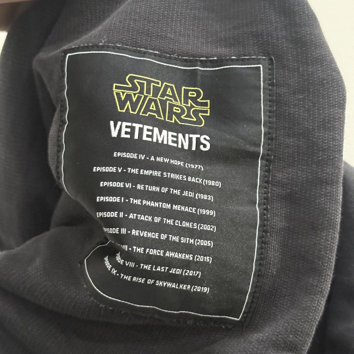 Vetements Vetements x Star Wars Limited Edition FW19 Black Hoodie Size US L / EU 52-54 / 3 - 3 Thumbnail