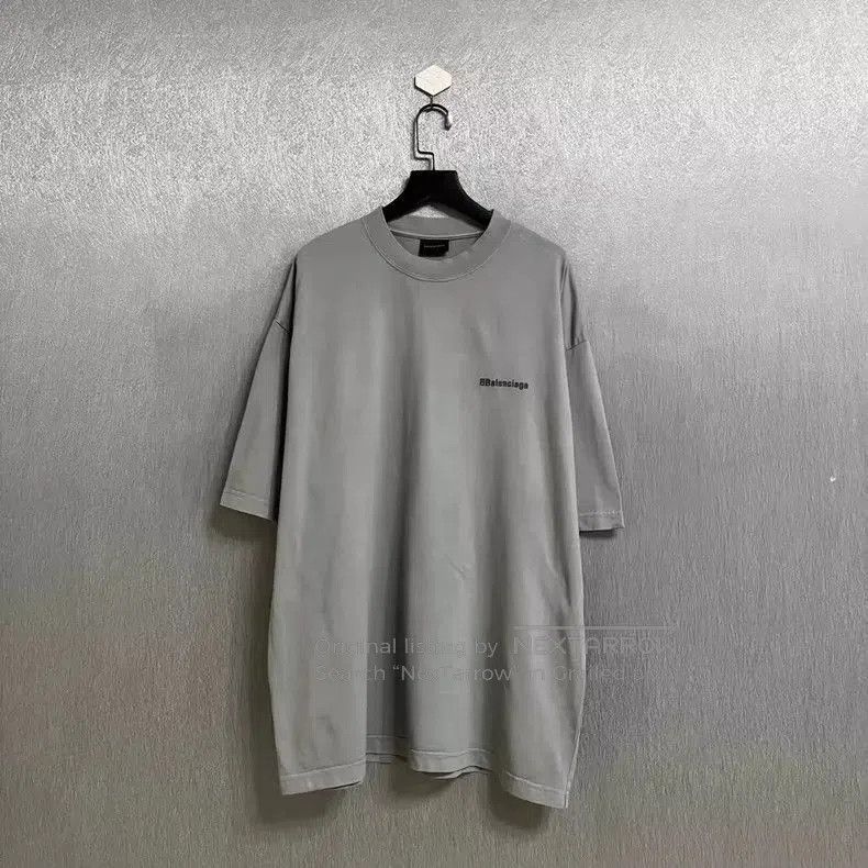 Balenciaga Balenciaga BB Logo Cement Gray Short Sleeve. Size US L / EU 52-54 / 3 - 1 Thumbnail