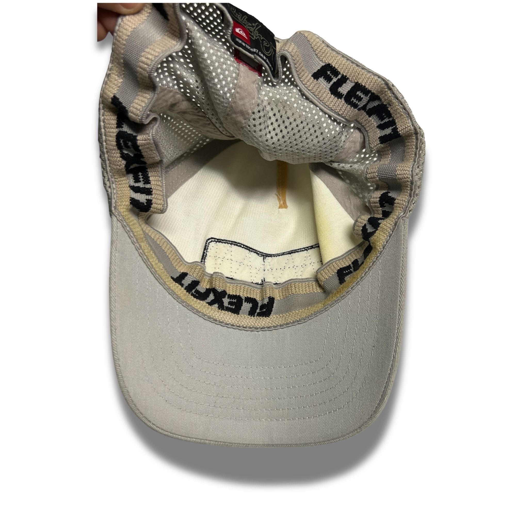Quiksilver Quiksilver Grounder Trucker Hat Flexfit Beige/Gray Mesh Size ONE SIZE - 3 Thumbnail