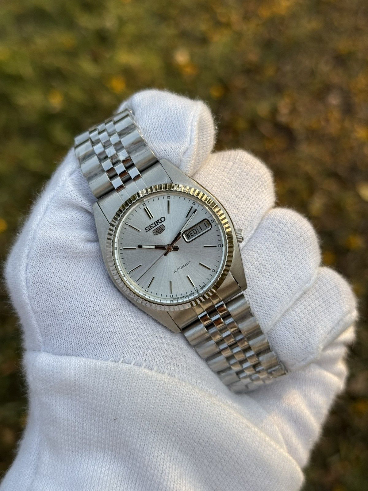 Seiko seiko 5 silver dial SNXJ automatic 7009-3110 Japan Made Size 36 - 20 Thumbnail