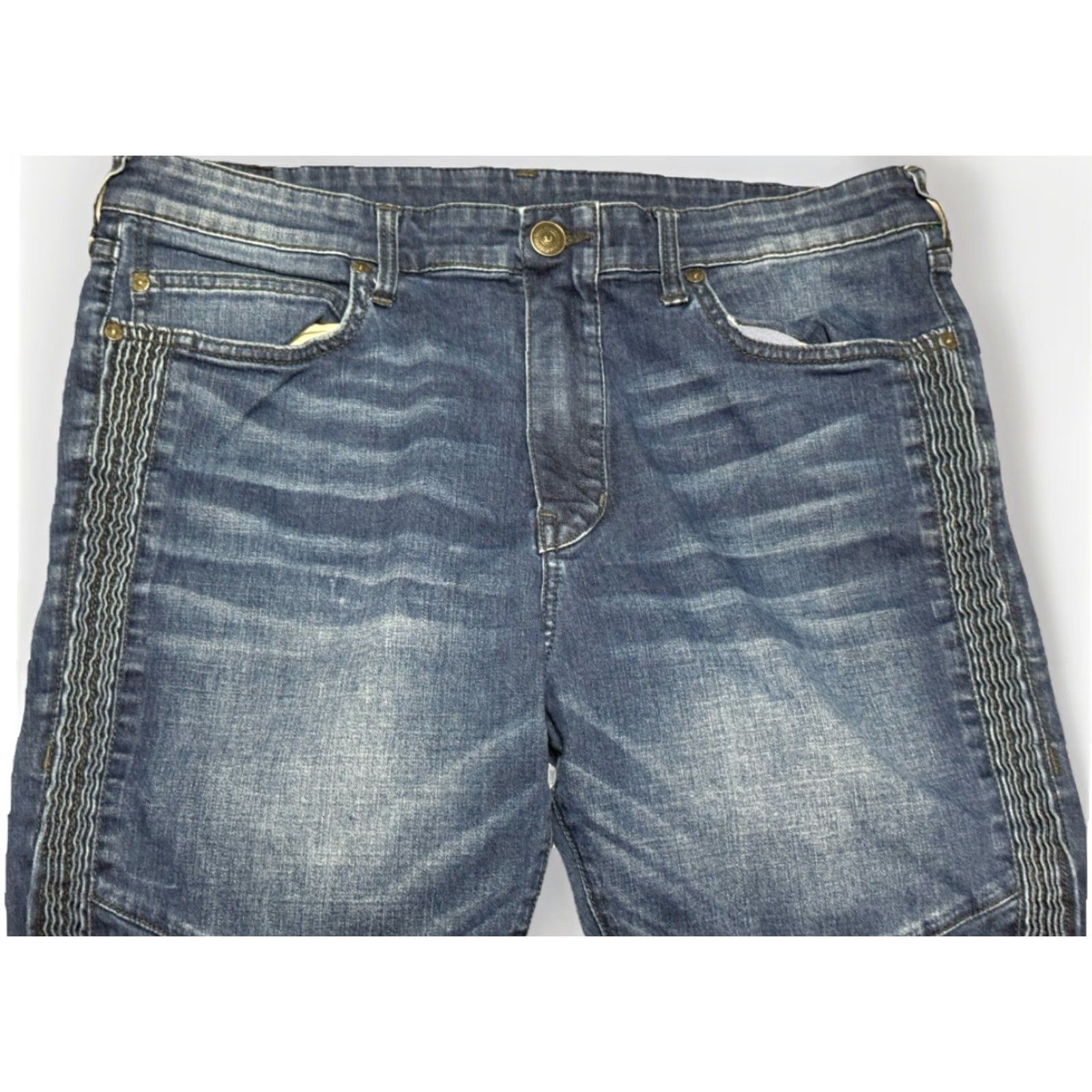 True Religion True Religion Blue Denim Mick Skinny Jeans Mens Regular Zipper 36 Blue Denim 5-Pocket Style 80s 90s Hipster City Jeans Mens Size US 36 / EU 52 - 5 Thumbnail