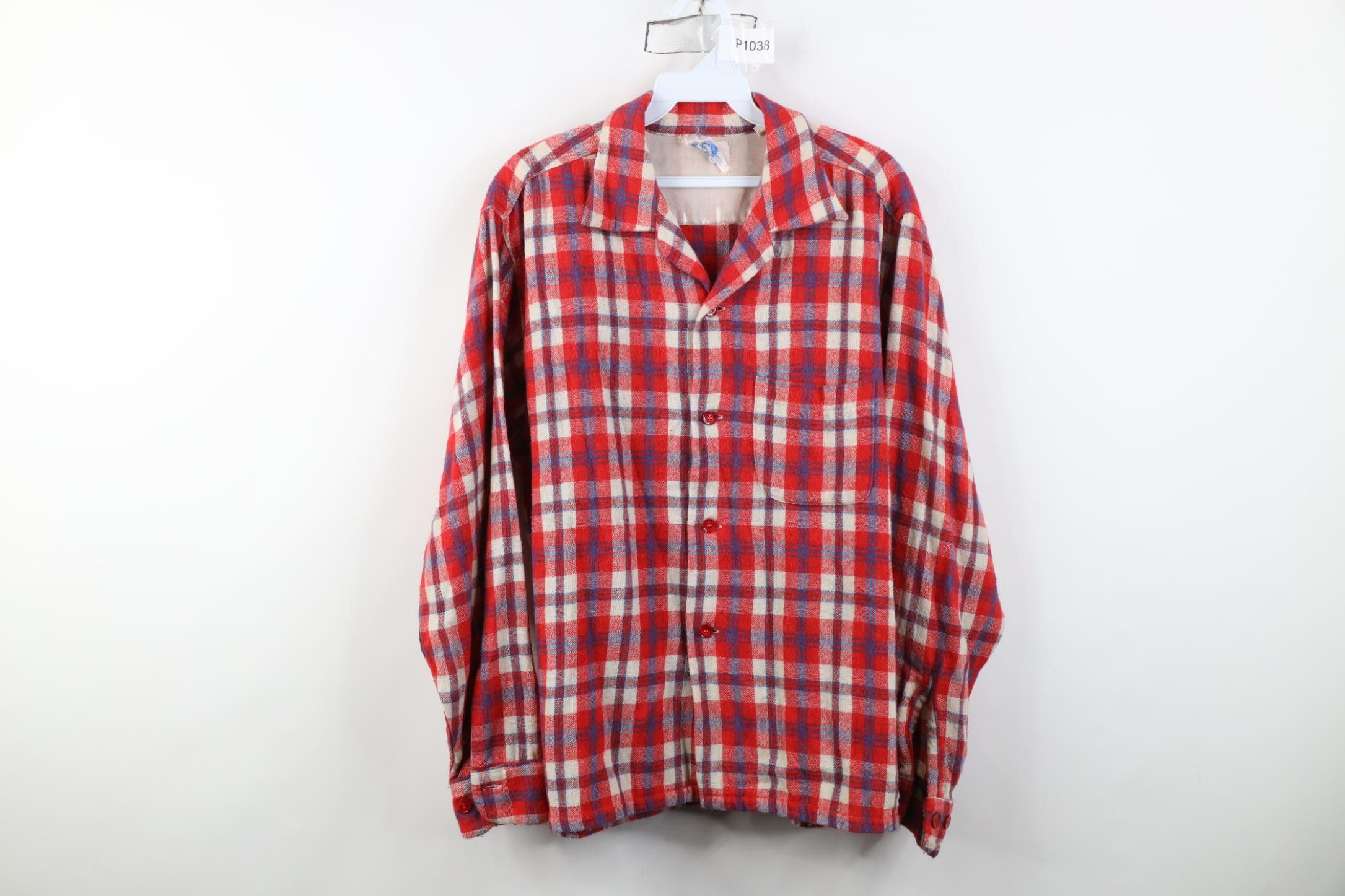 Vintage Vintage 50s Pilgrim Looped Collar Button Shirt Jacket USA Size US L / EU 52-54 / 3 - 1 Thumbnail