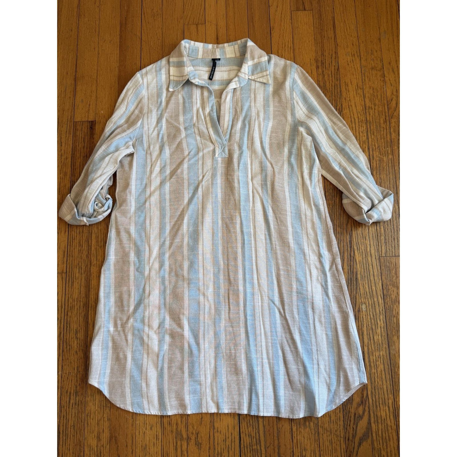 Other Kay Celine Dress Womens Medium Stripe Shirt Dress 3/4 Sleeve Size M / US 6-8 / IT 42-44 - 1 Thumbnail