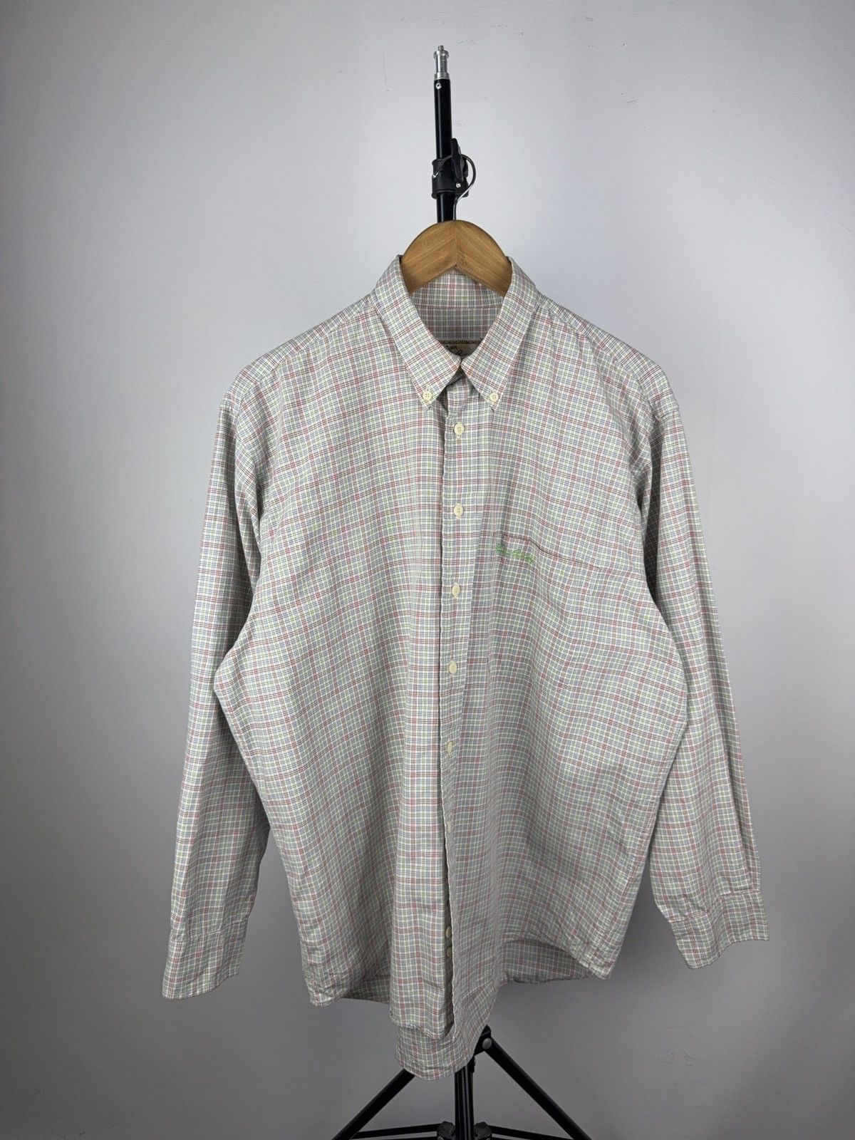 Thomas Burberry Vintage 90s Check Button-Down Shirt L-XL