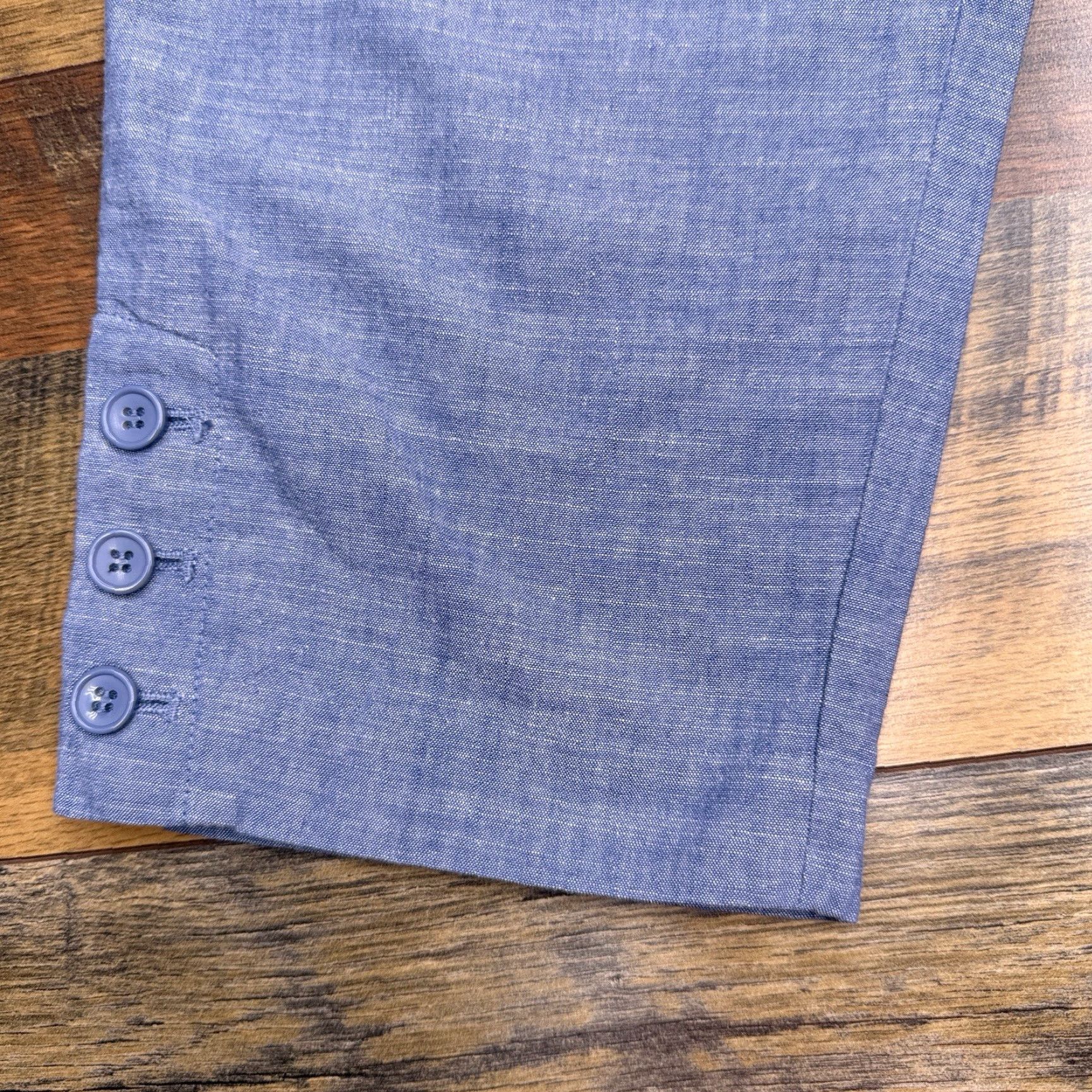 Talbots Talbots Perfect Crop Pants 12P Petite Blue High Rise Cropped Pants City Preppy Womens Girls Size 34" / US 12 / IT 48 - 5 Thumbnail
