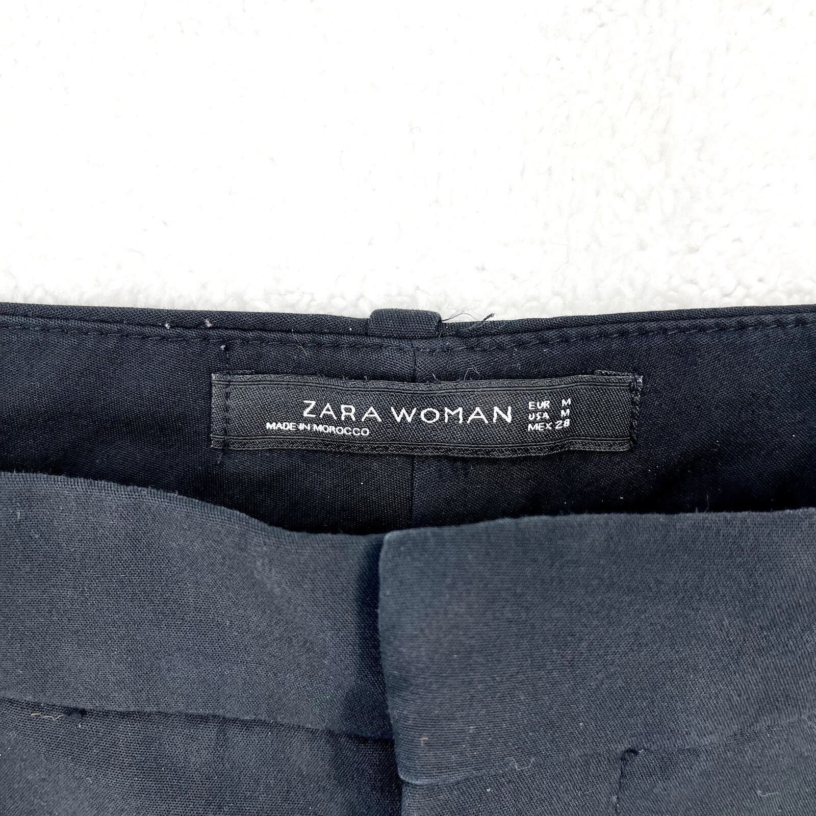 Zara Zara Straight Leg Casual Dress Pant Black Pants Size Medium Size 31" - 2 Thumbnail